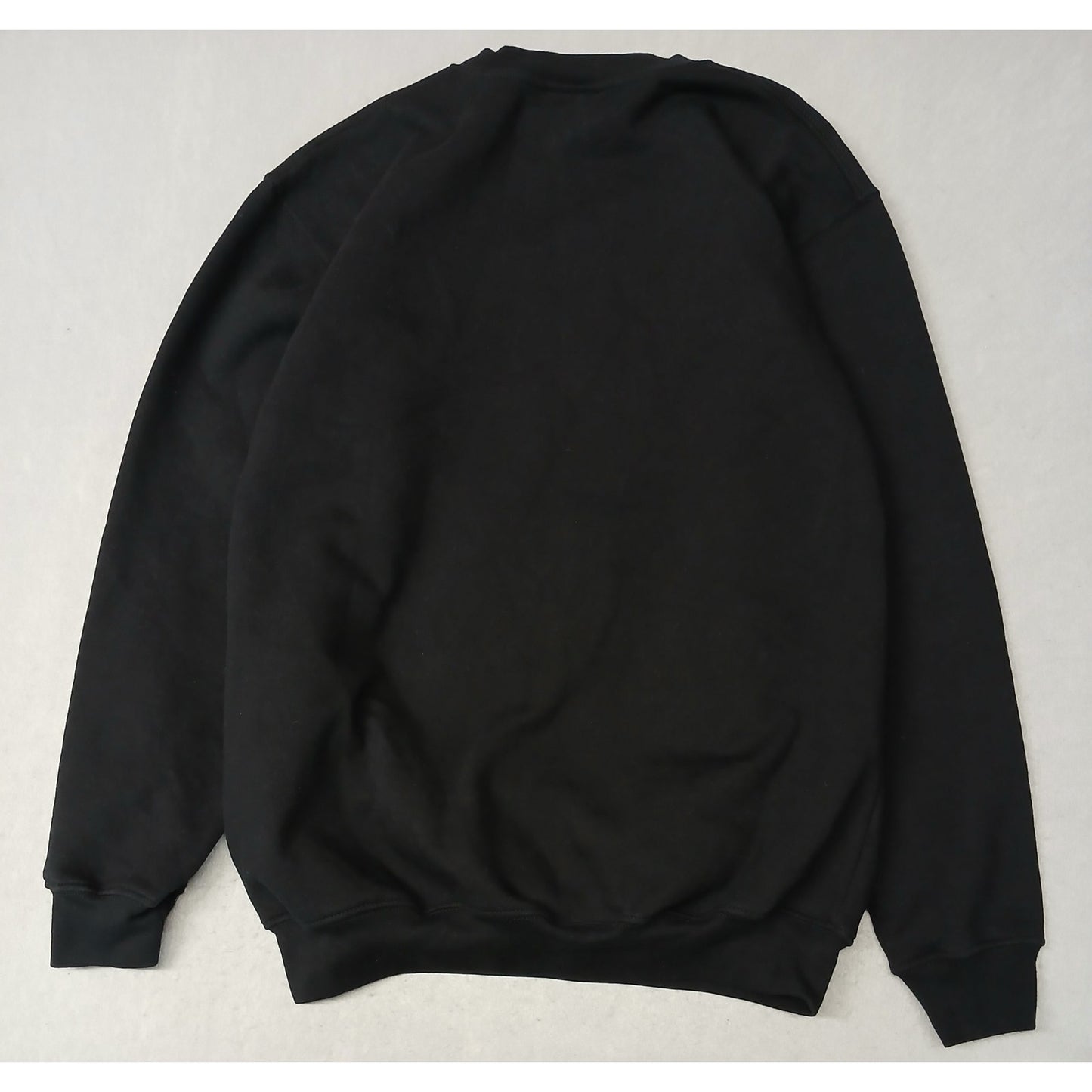 Bayside (Large) Adult's Black Crew Neck Pullover Sweatshirt