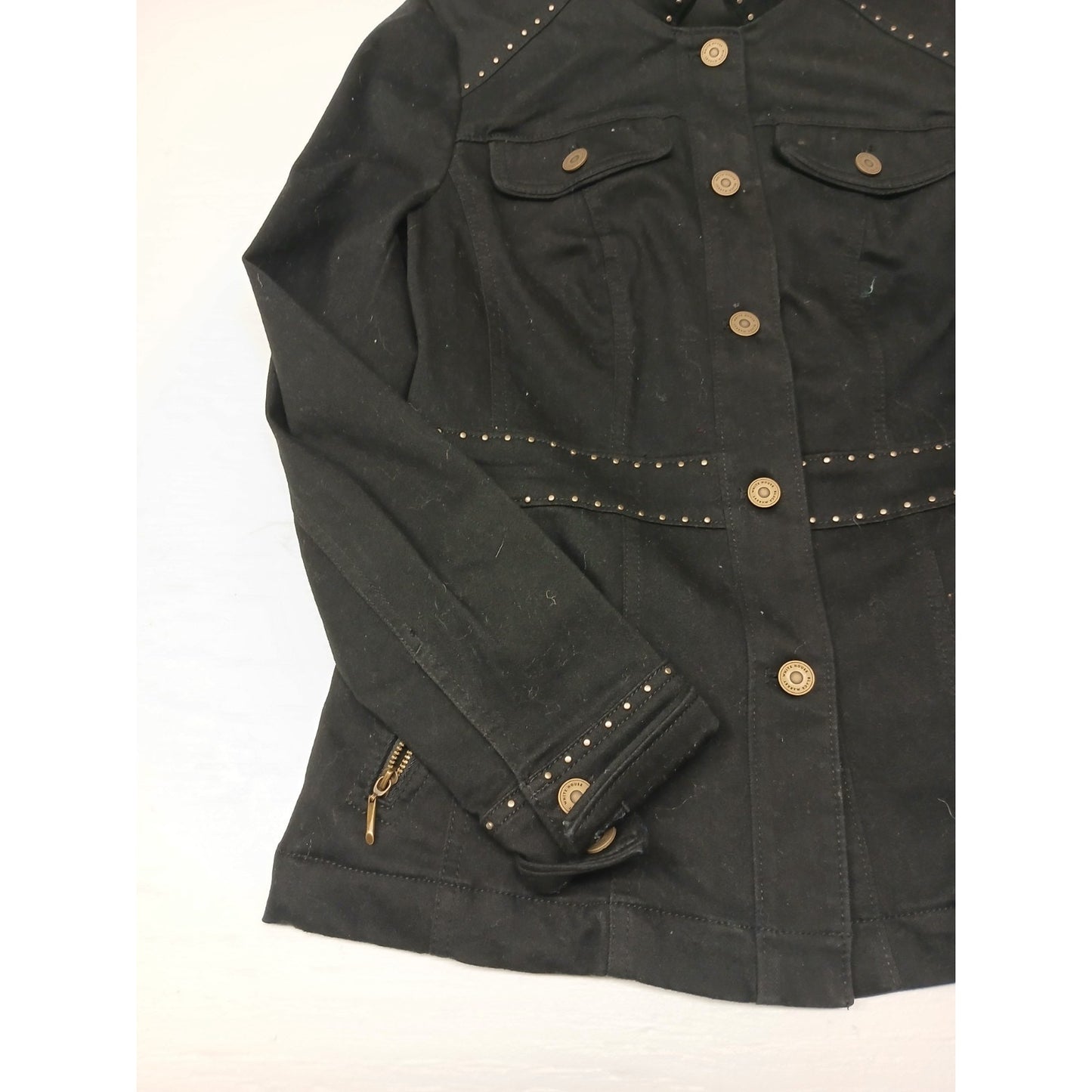 White House Black Market All Black (8) Women's Coat
