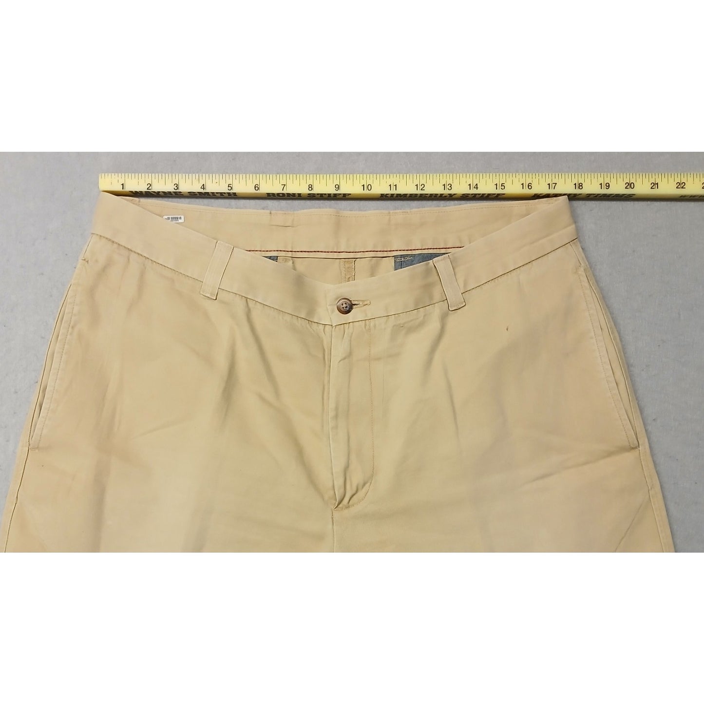Roundtree & Yorke (38x34) Mens Gold Straight Fit Khaki Pants