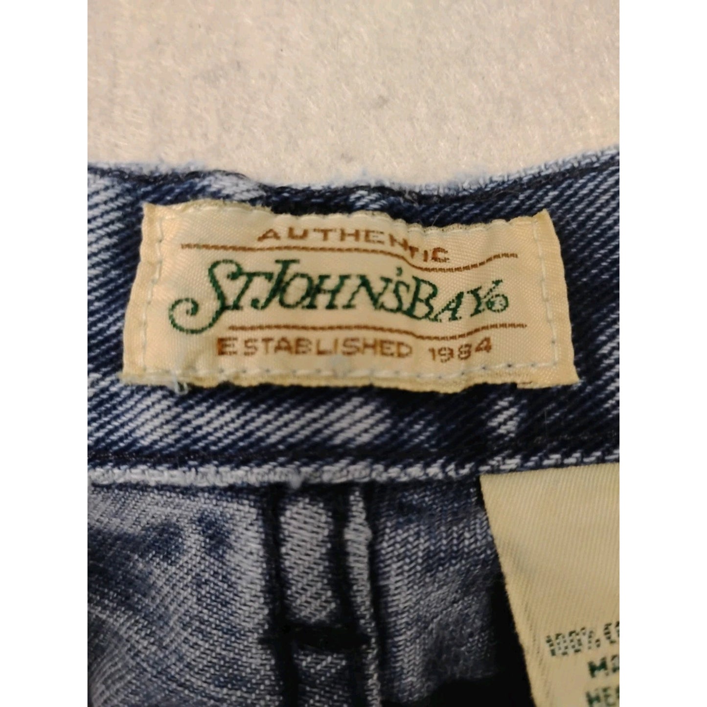 Saint Johns Bay (8) Womens Vintage Straight Blue Denim Jeans