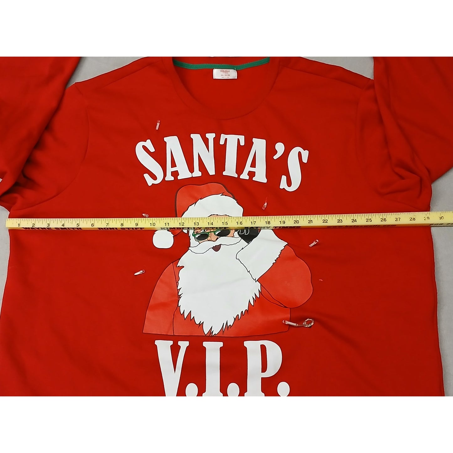 Holiday Time (3XL) Lite Up Red Crew Neck Pullover Sweatshirt