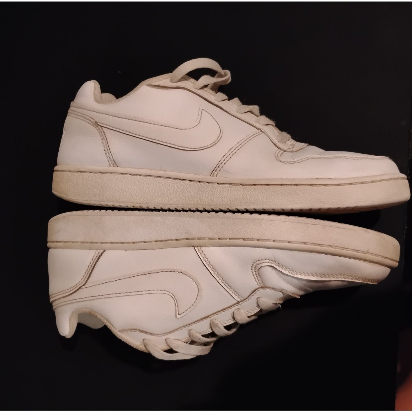 Nike Ebernon (8) AQ1779-100 White Leather Low Cut Sneakers