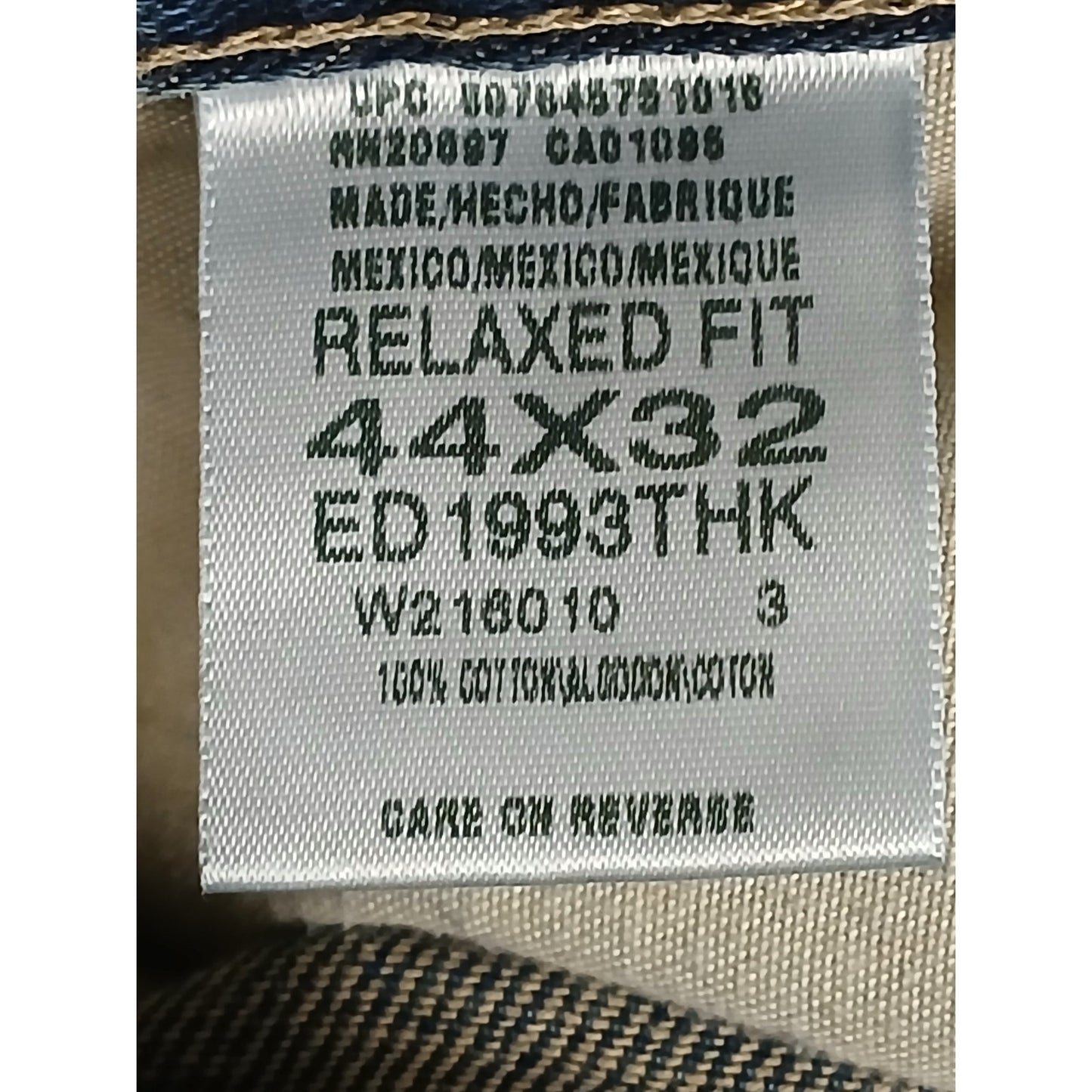 Dickie's (44x32) Men's Relaxed Carpenter Blue Denim Jeans