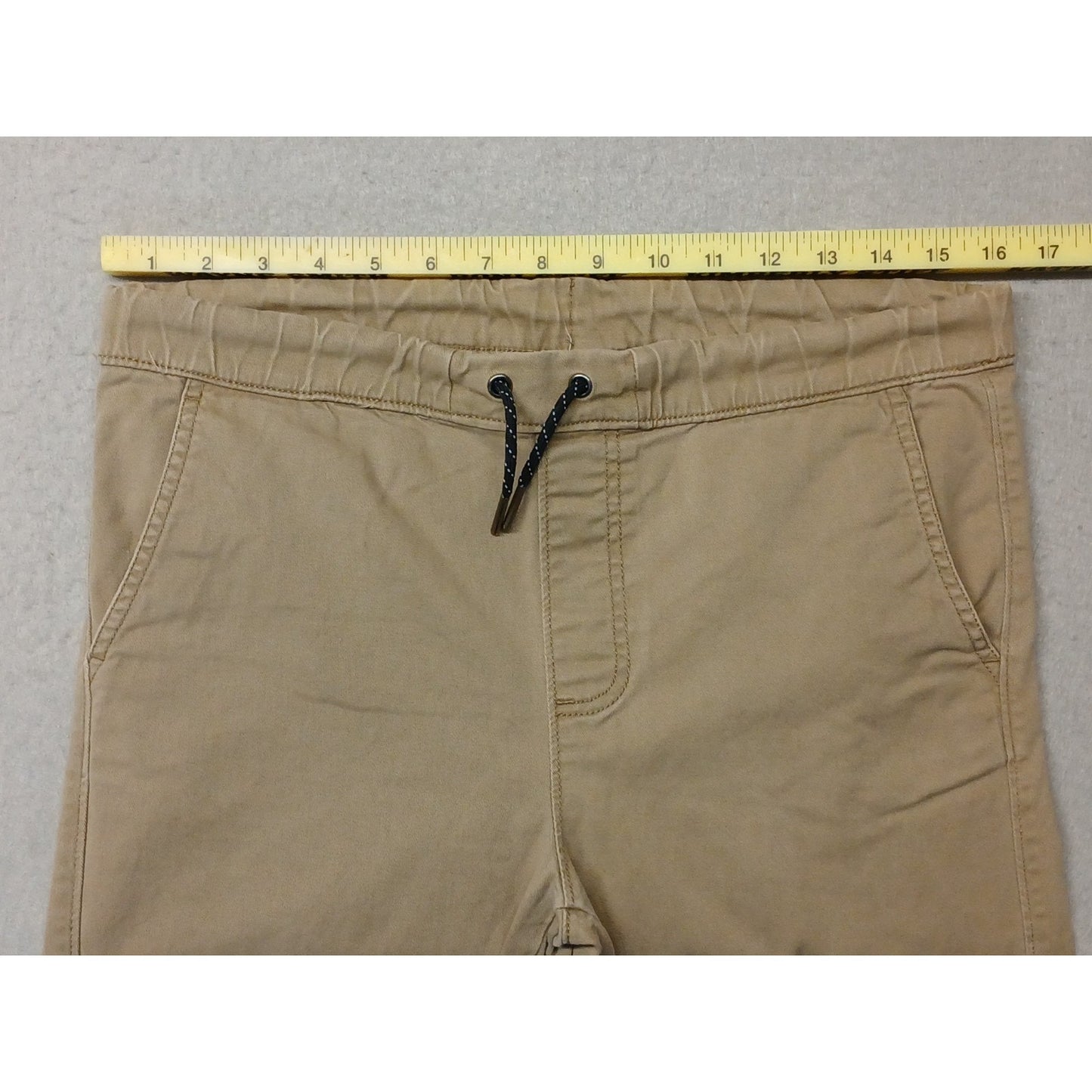 Urban Pipeline (Large) Beige Chino Khaki Stretch Ankle Pants