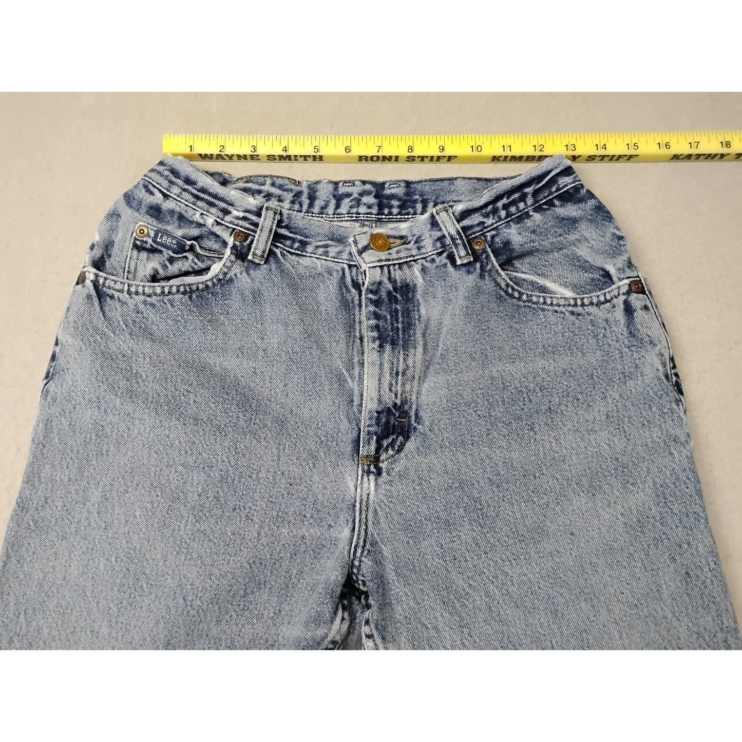 Lees (10) Women's Vintage High Rise Straight Blue Denim Jeans