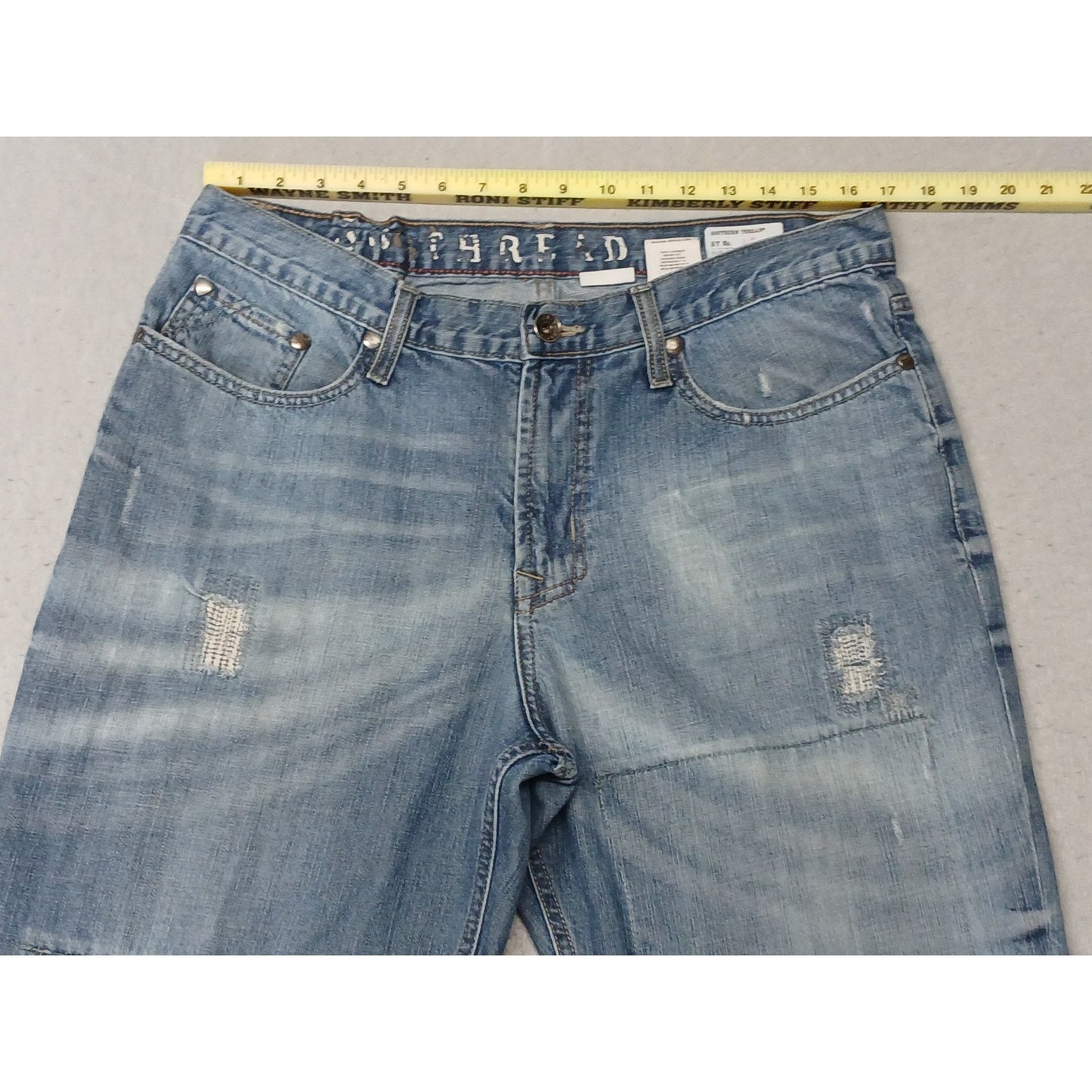 Southern Thread (36x34) Y2K Baggy Wide Blue Denim Jeans