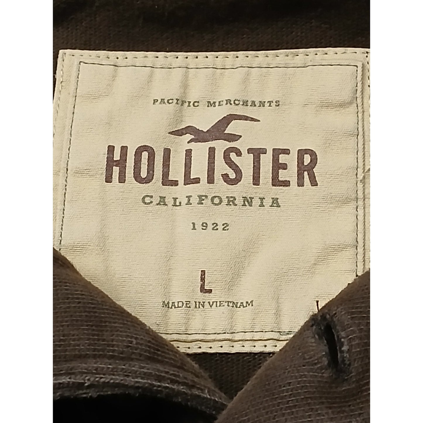 Hollister (Large) Men's Brown Long Sleeve Pullover High Neck Sweatshirt