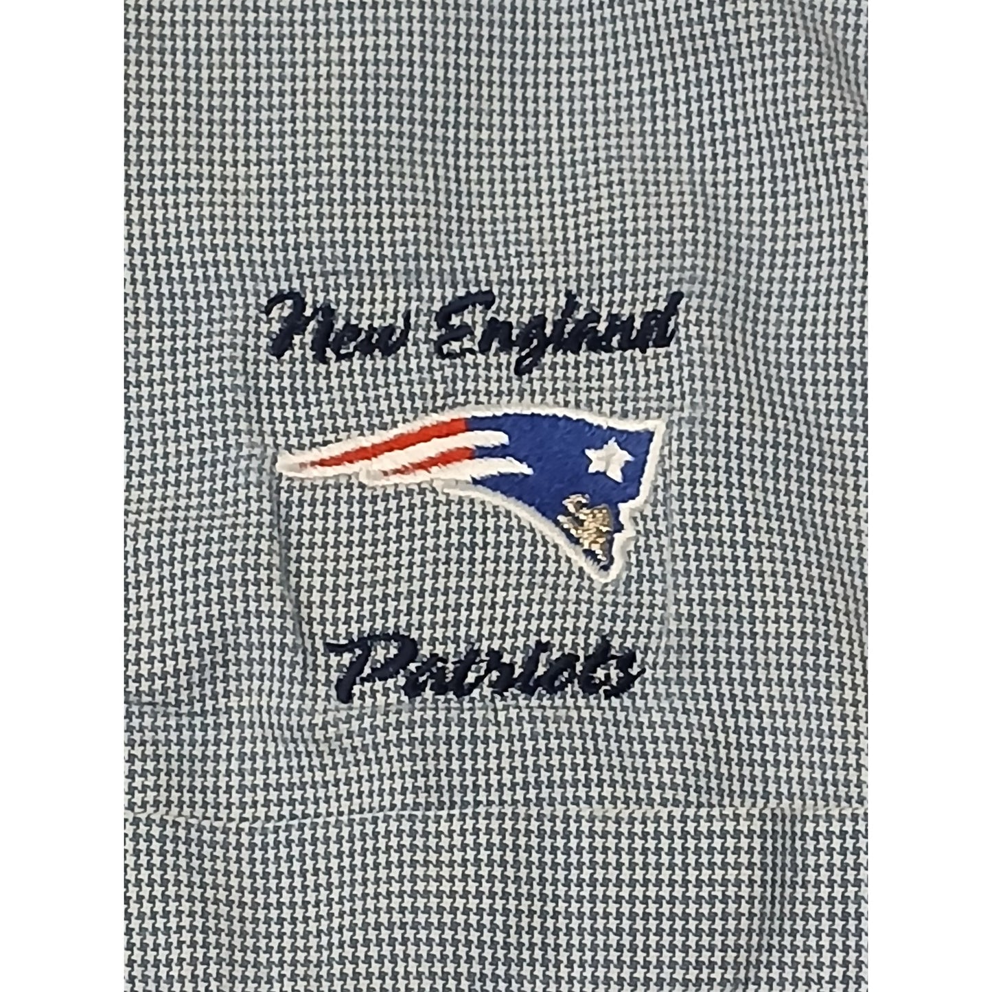 Lee Sport (Medium) Vintage Plaid NFL Patriots Dress Shirt
