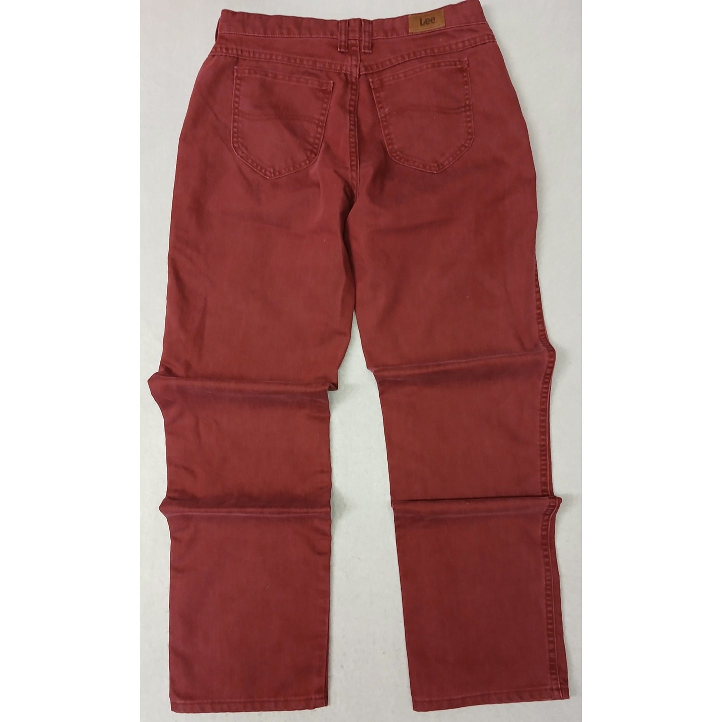 Lee (10L) Vintage Burgundy High Rise Tapered Leg Denim Jeans