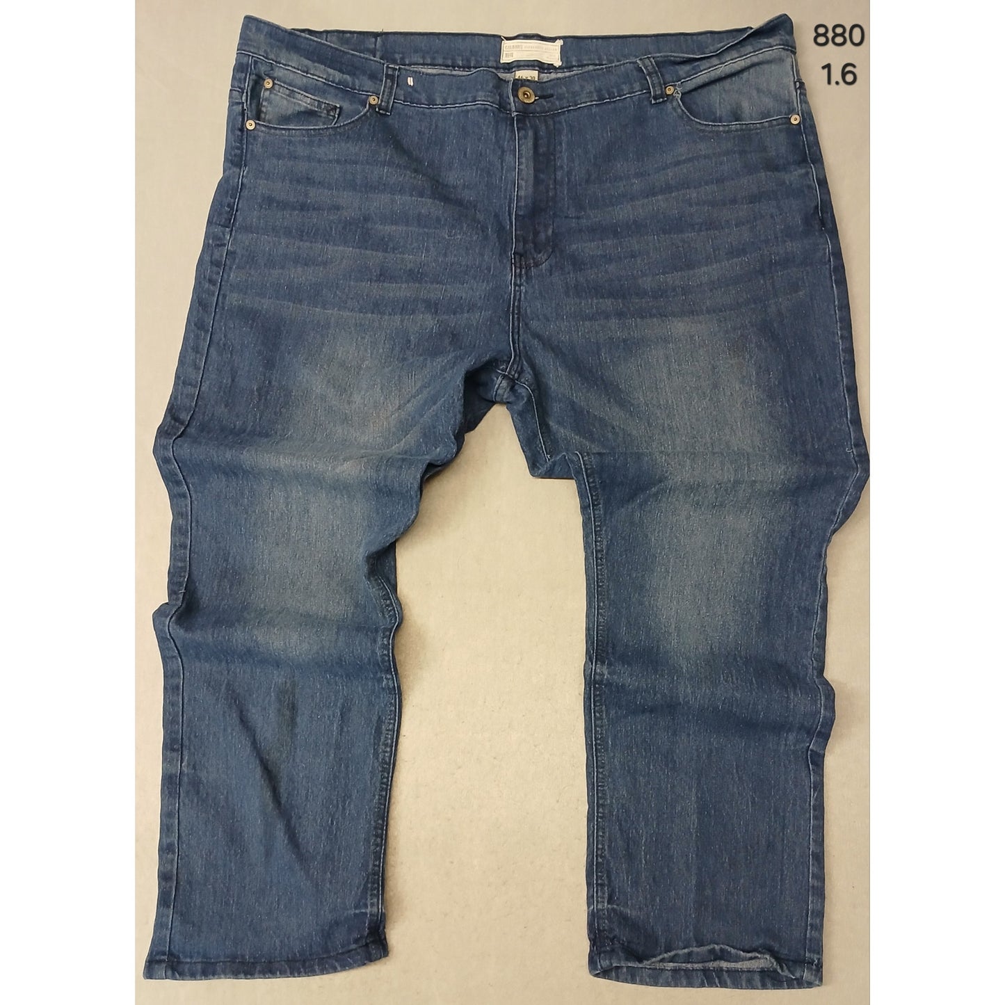 Colours (46x30) Men's Stretch Straight Blue Denim Jeans