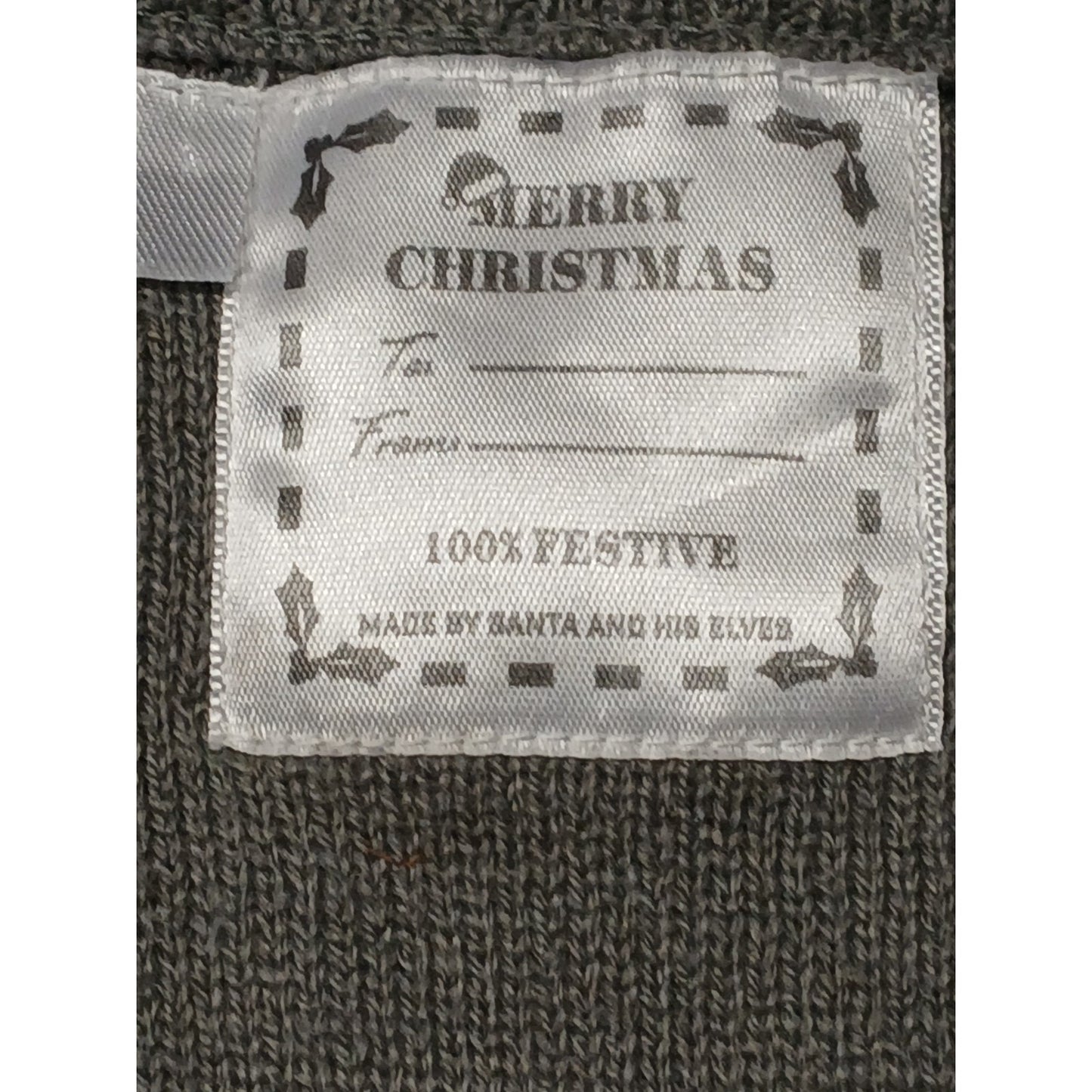 FI (XL) Multicolor Crew Neck Knitted Pullover Xmas Sweater