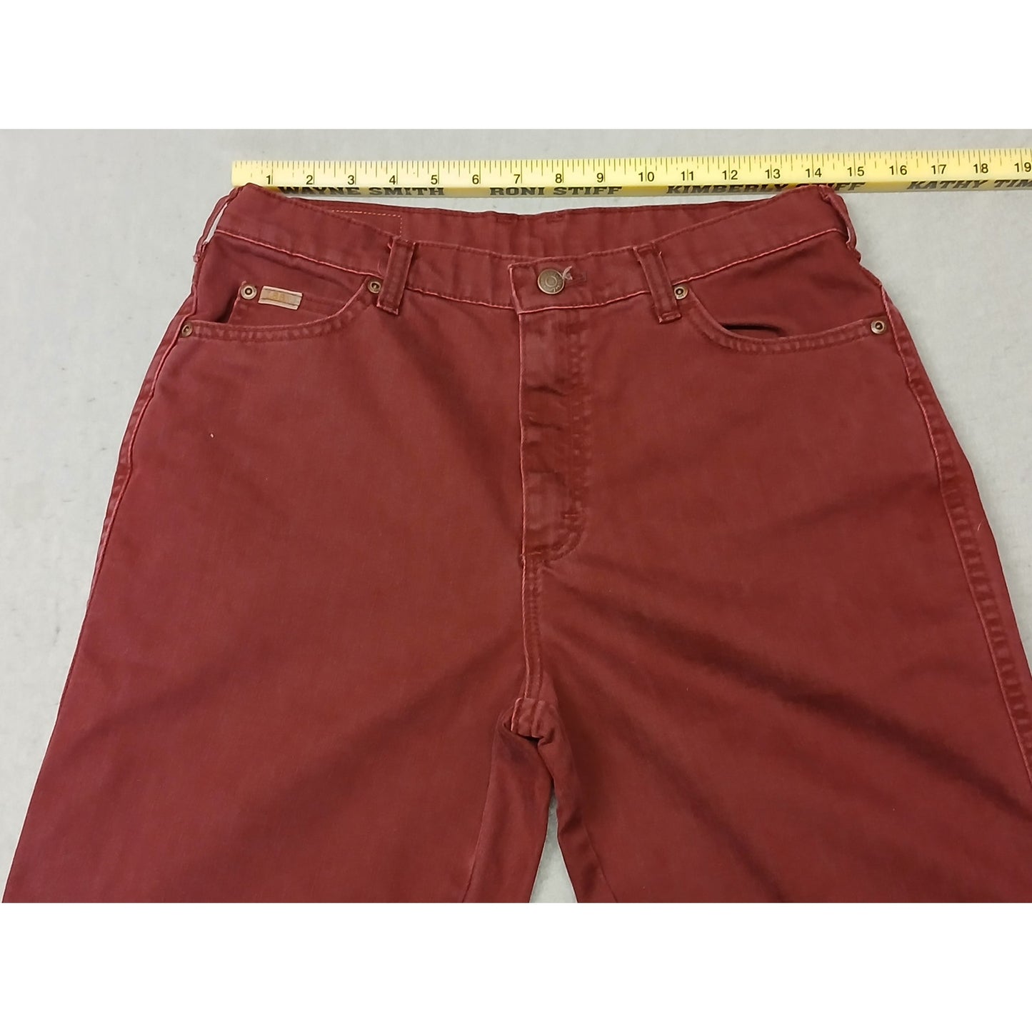 Lee (10L) Vintage Burgundy High Rise Tapered Leg Denim Jeans