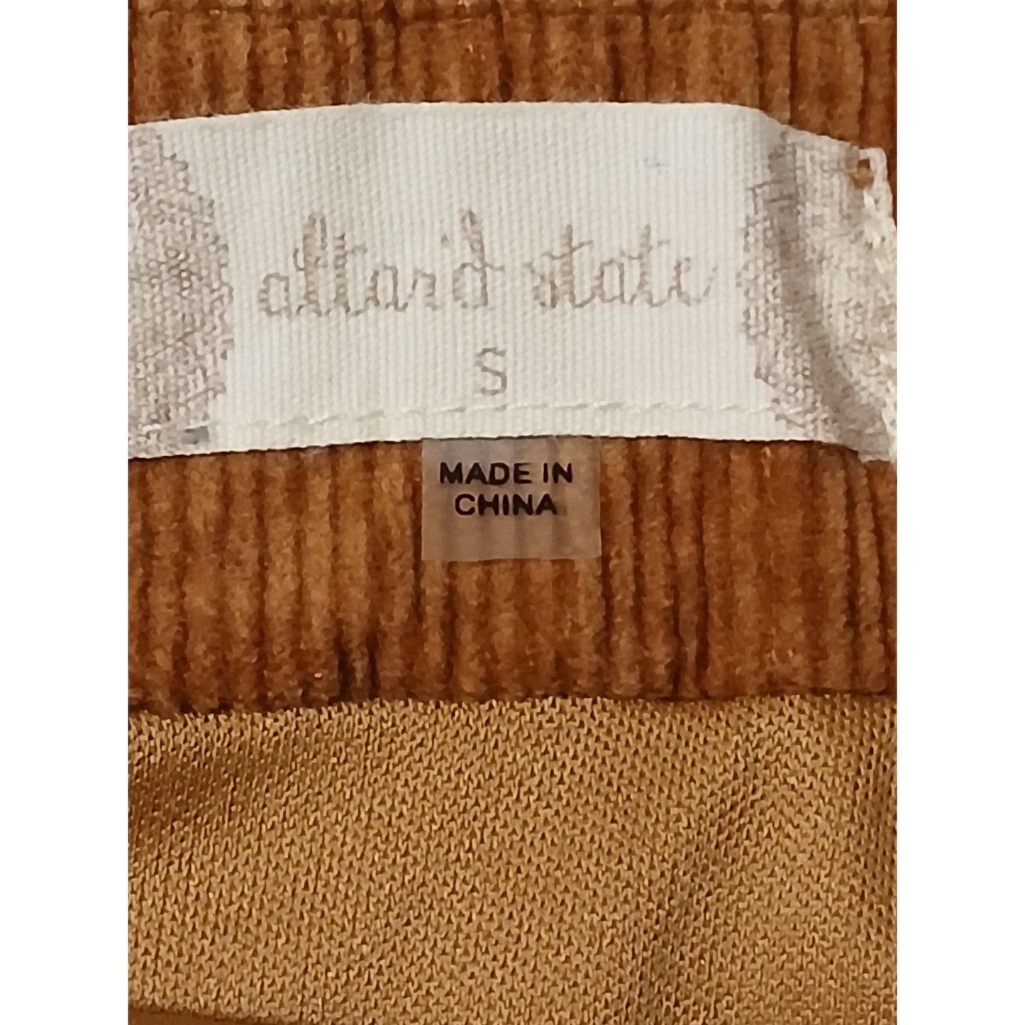 Altar'd State (Small) Caramel Corduroy Mini Skirt