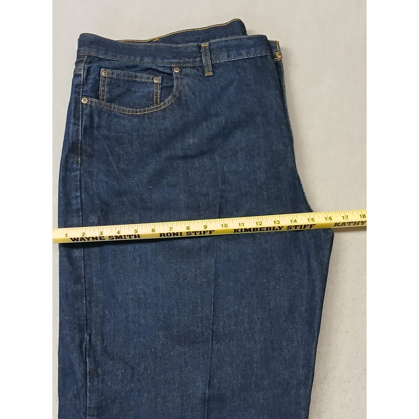 George (50x30) Men's Straight Leg Relaxed Blue Denim Jeans
