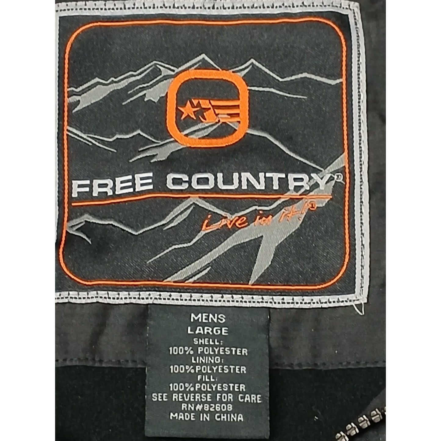 Free Country (Large) Men's Black Windbreaker Insulated Jacket