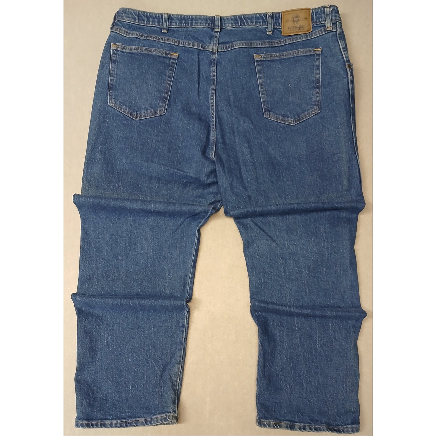 Wrangler (46x29) Straight Stretch Waist Blue Denim Jeans