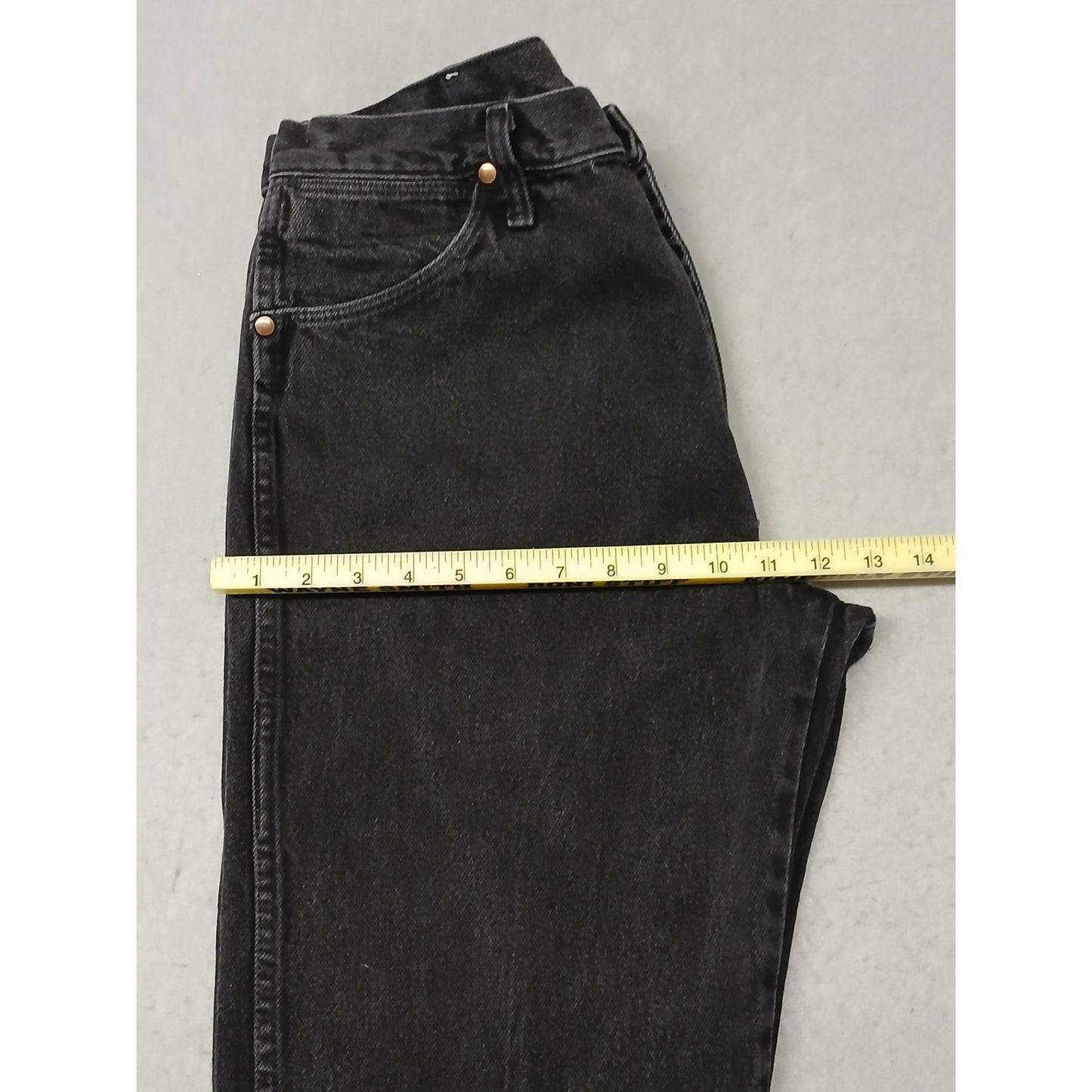 Wrangler (34x34) Mens Vintage Straight Leg Black Denim Jeans