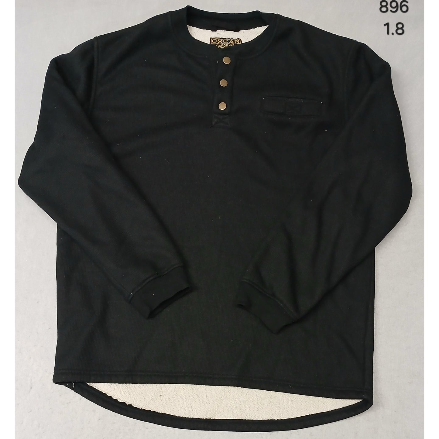 Oscar Sports (Large) Black Vintage Insulated Sweatshirt