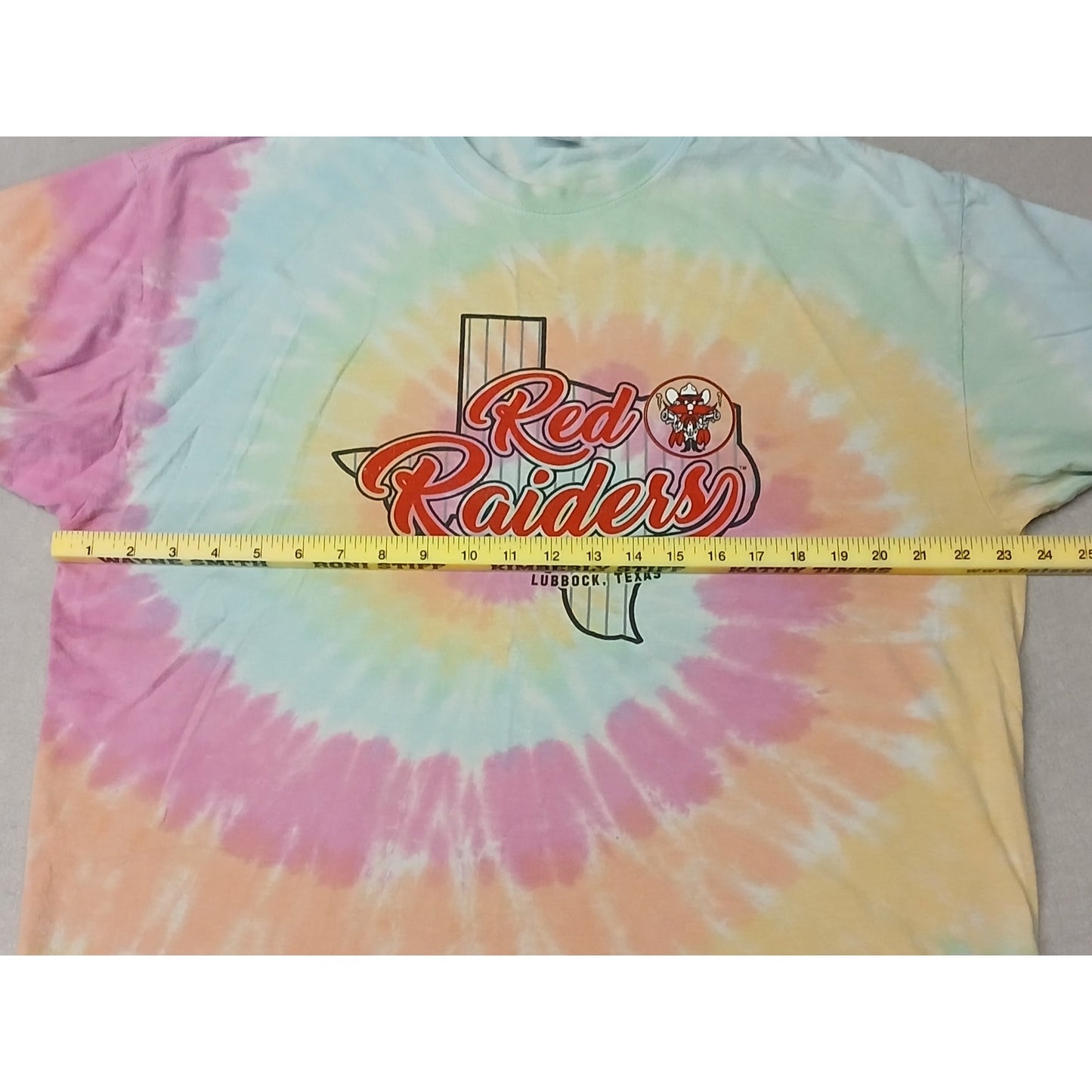 Port & Company (XL) Pastel Tie-Dye Texas Tech Tee Shirt