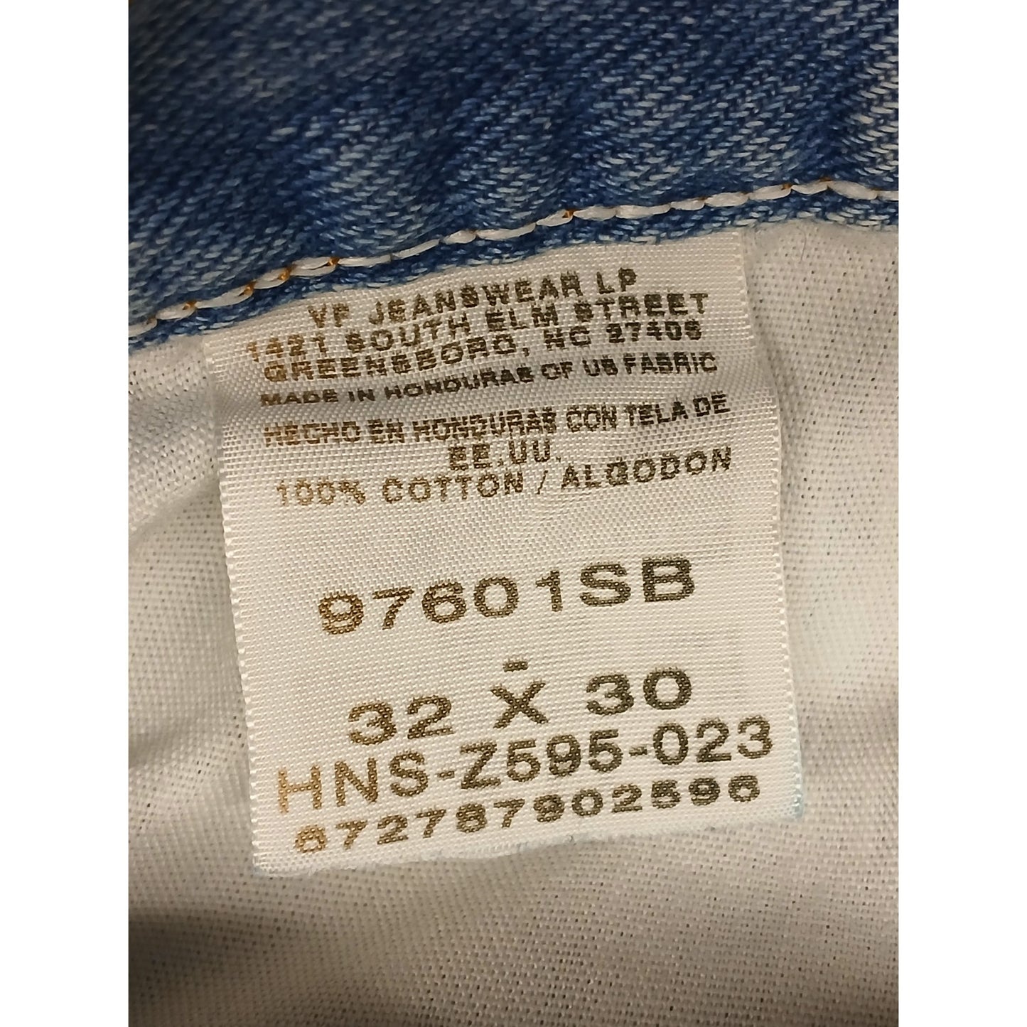 Wrangler (32x30) Men's Straight Leg Blue Denim Jeans