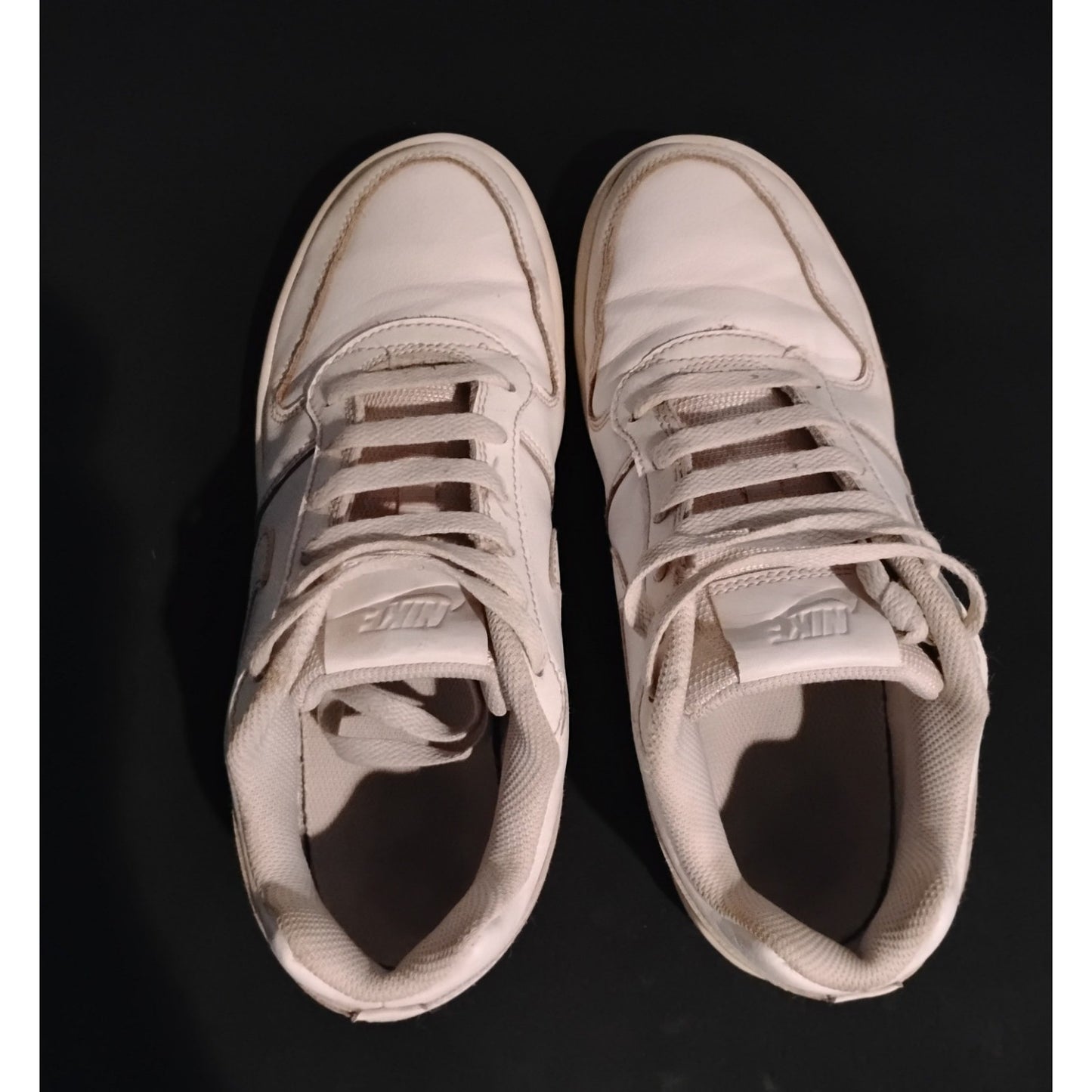 Nike Ebernon (8) AQ1779-100 White Leather Low Cut Sneakers