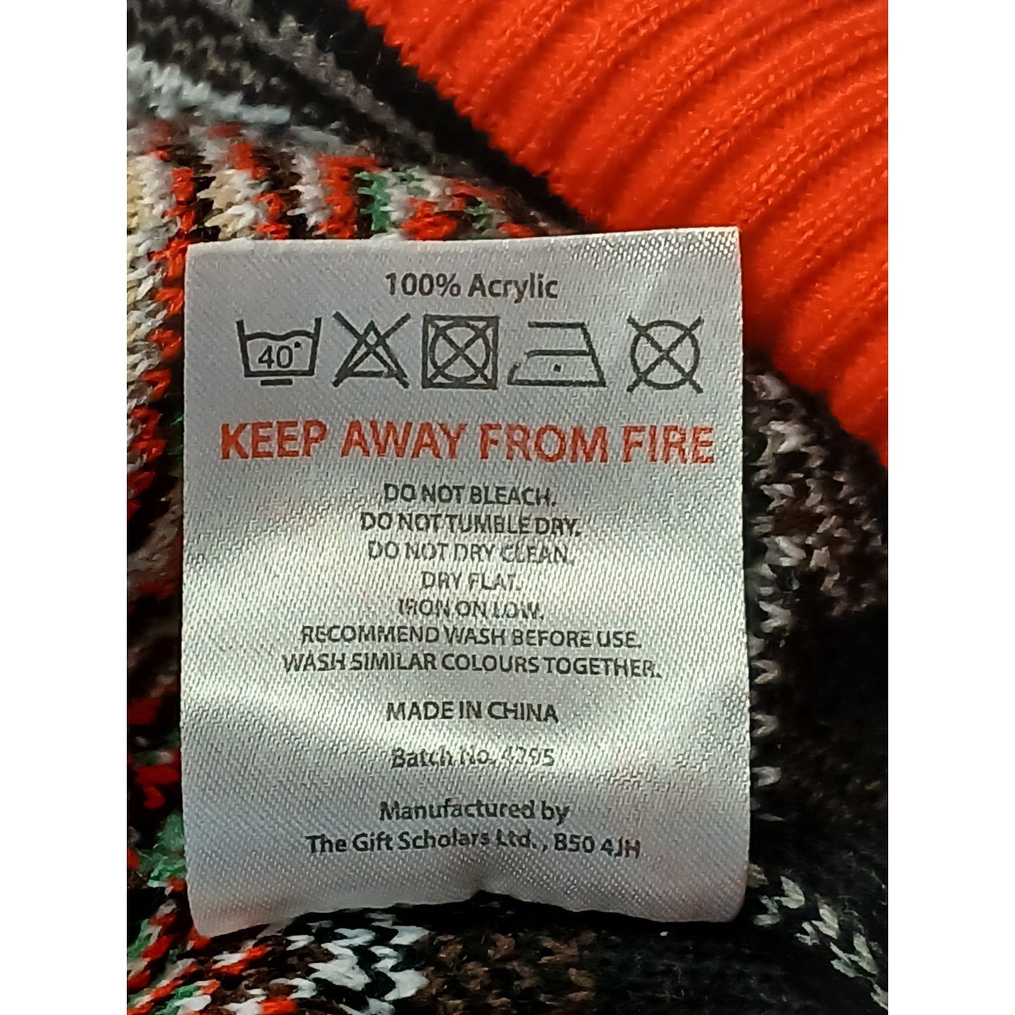 FI (XL) Multicolor Crew Neck Knitted Pullover Xmas Sweater