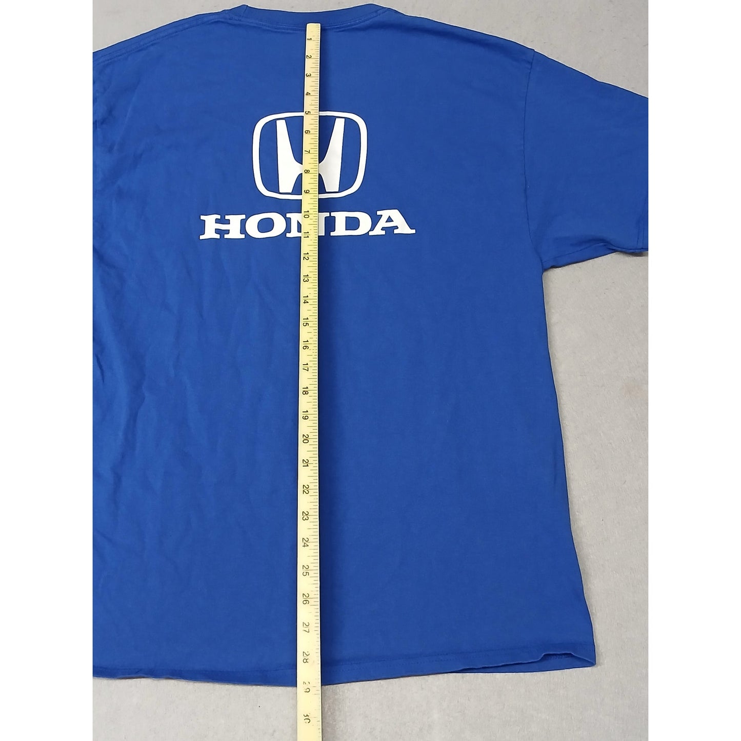 Hanes (XL) Blue Honda Logo Short Sleeve Crew Neck Tee Shirt
