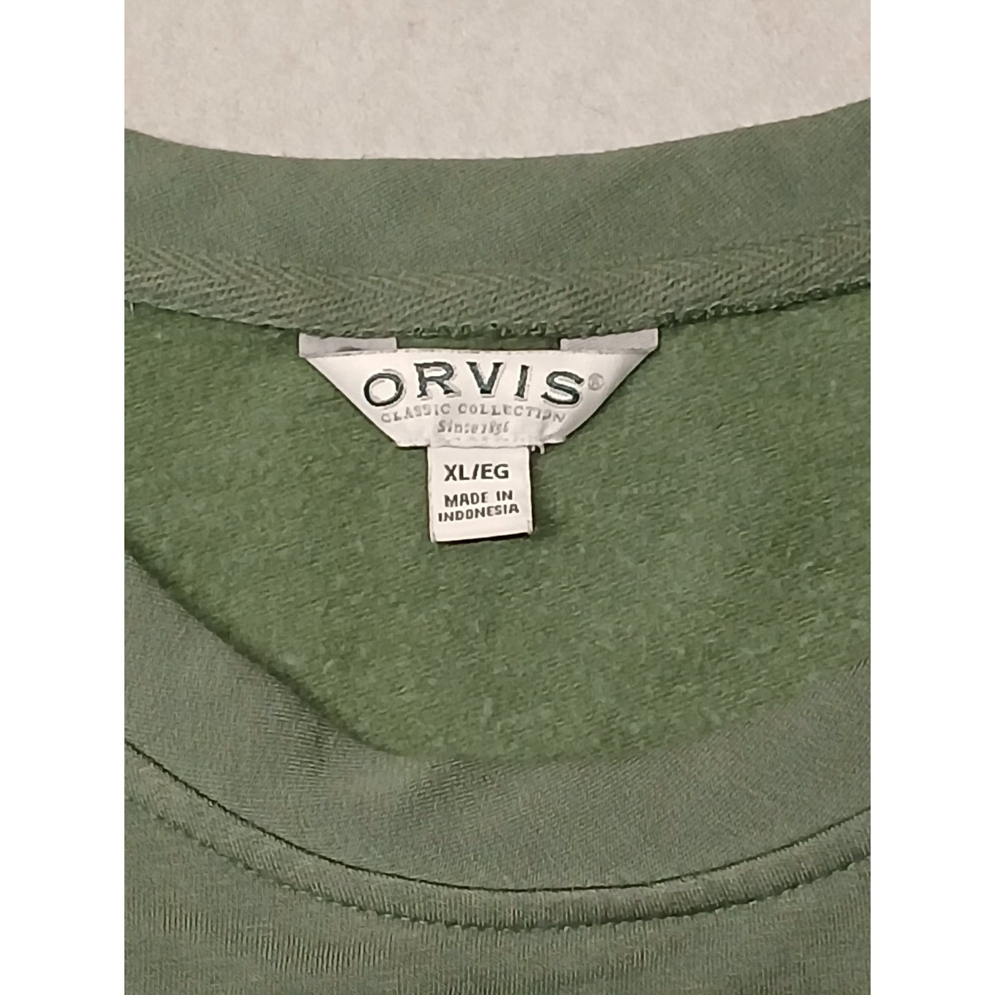 Orvis (XL) Men's Olive Green Crewneck Pullover Sweatshirt