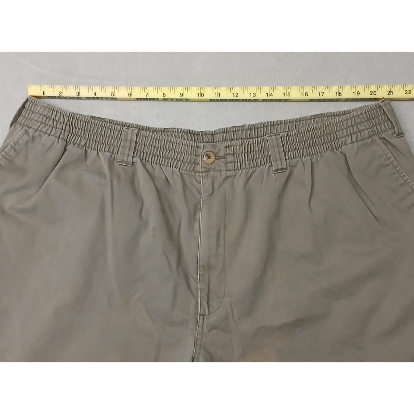 Harbor Bay (2XL) Men's Stretch Gray Khaki Chino Shorts