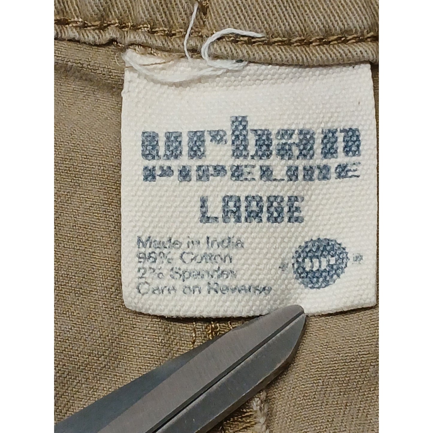 Urban Pipeline (Large) Beige Chino Khaki Stretch Ankle Pants