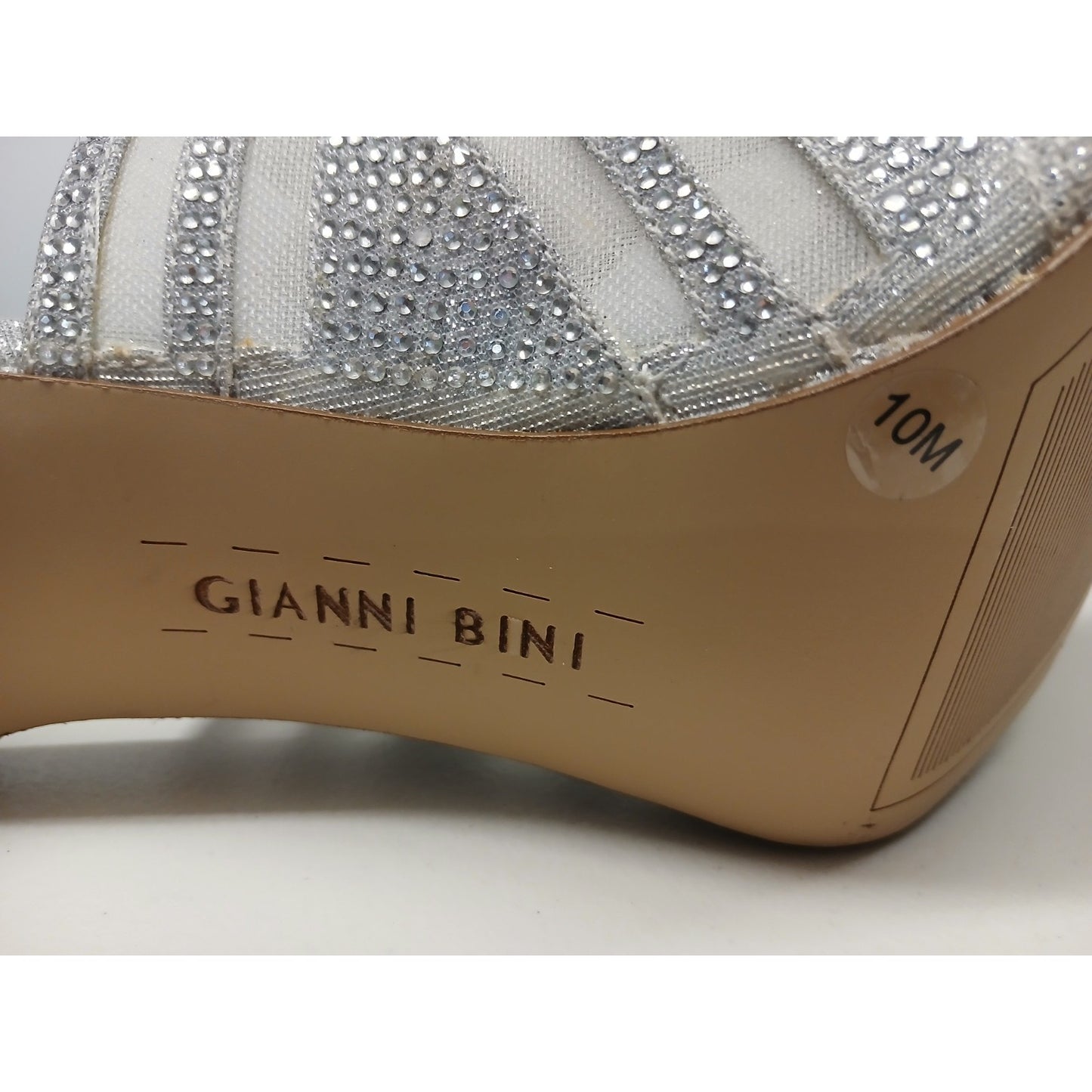 Gianni Bini (10M) Sharissah Silver Rhinestone Stiletto High Heels