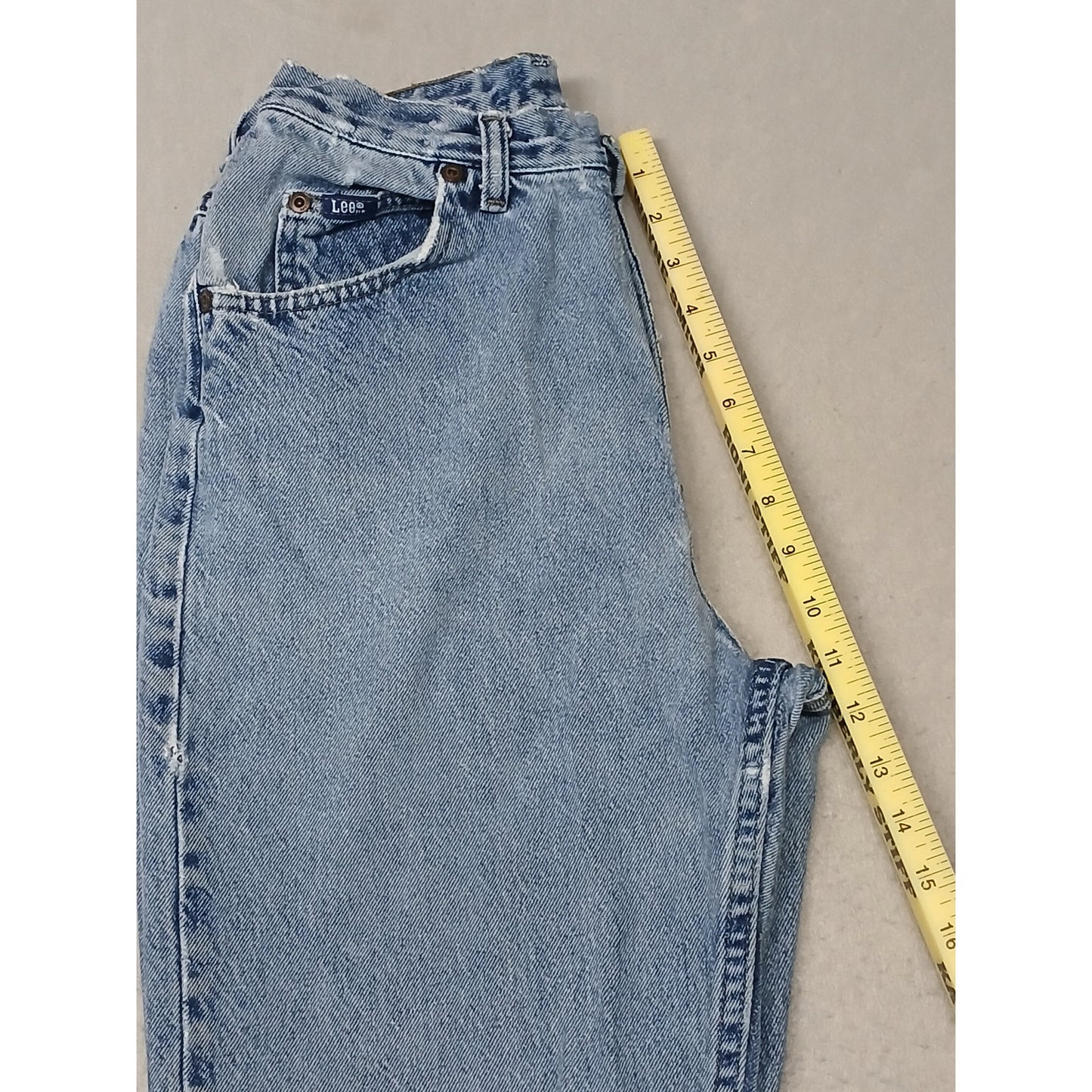Lee (10L) Vintage High Rise Tapered Leg Blue Denim Jeans