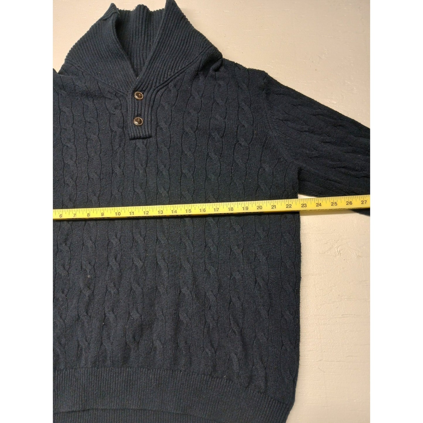 Tommy Hilfiger (XL) Lux Cotton Blue Zip Pull Over Sweatshirt