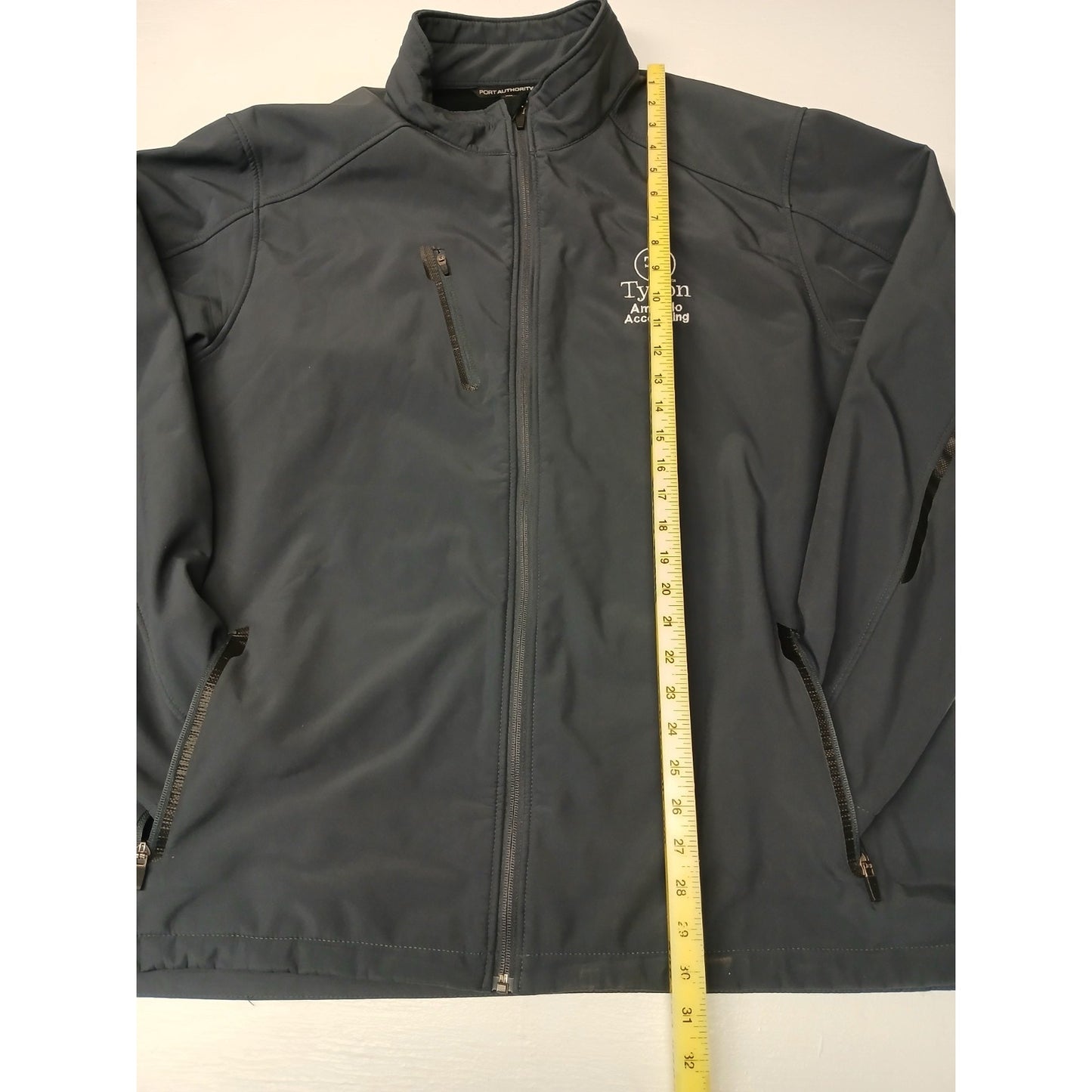 Port Authority (2XL) Gray Polyester Zip Fleece Jacket