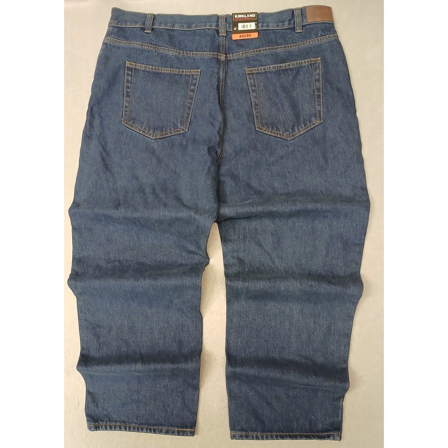 Kirkland (42x30) Men's Straight Leg Blue Denim Jeans