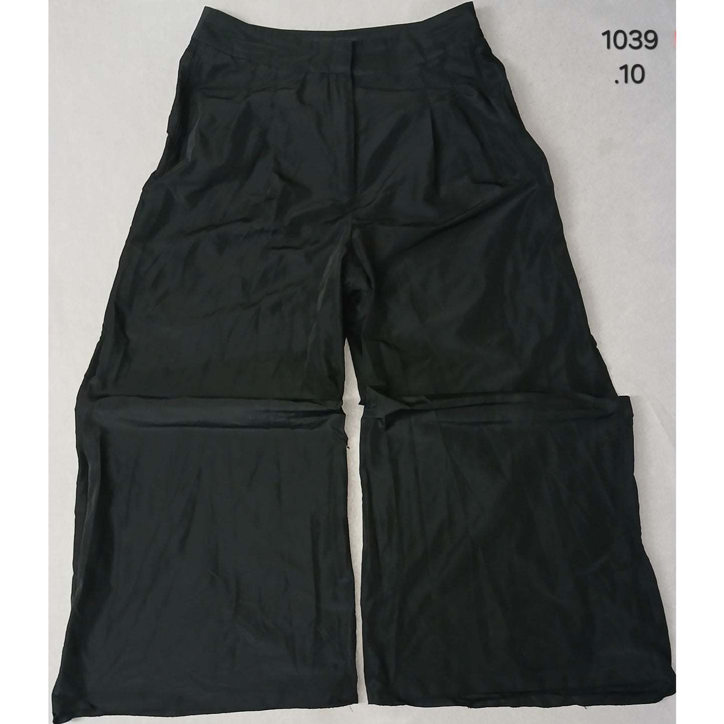 Zara (XL) Black High Waisted Parachute Synthetic Trousers