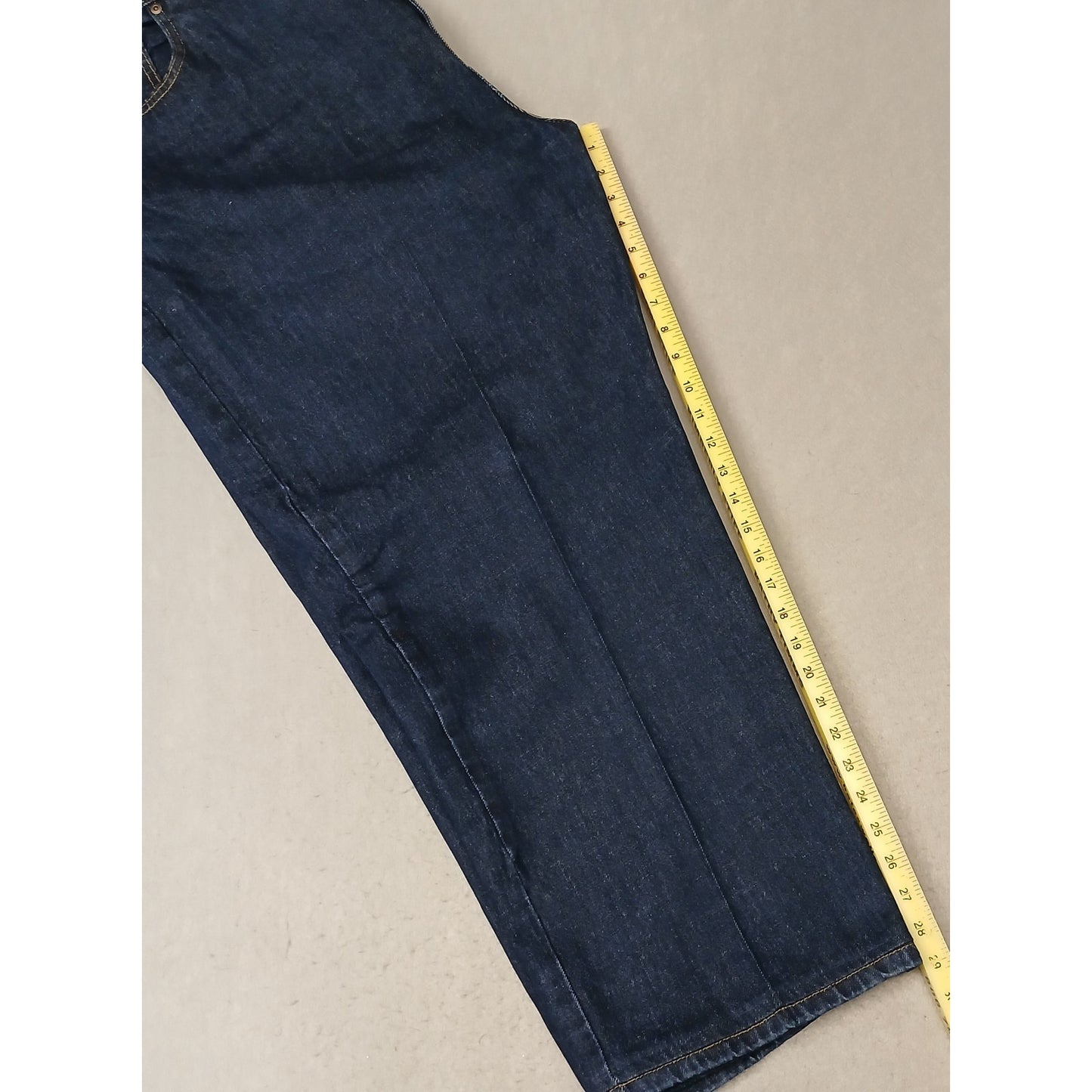 George (50x30) Men's Straight Leg Relaxed Blue Denim Jeans