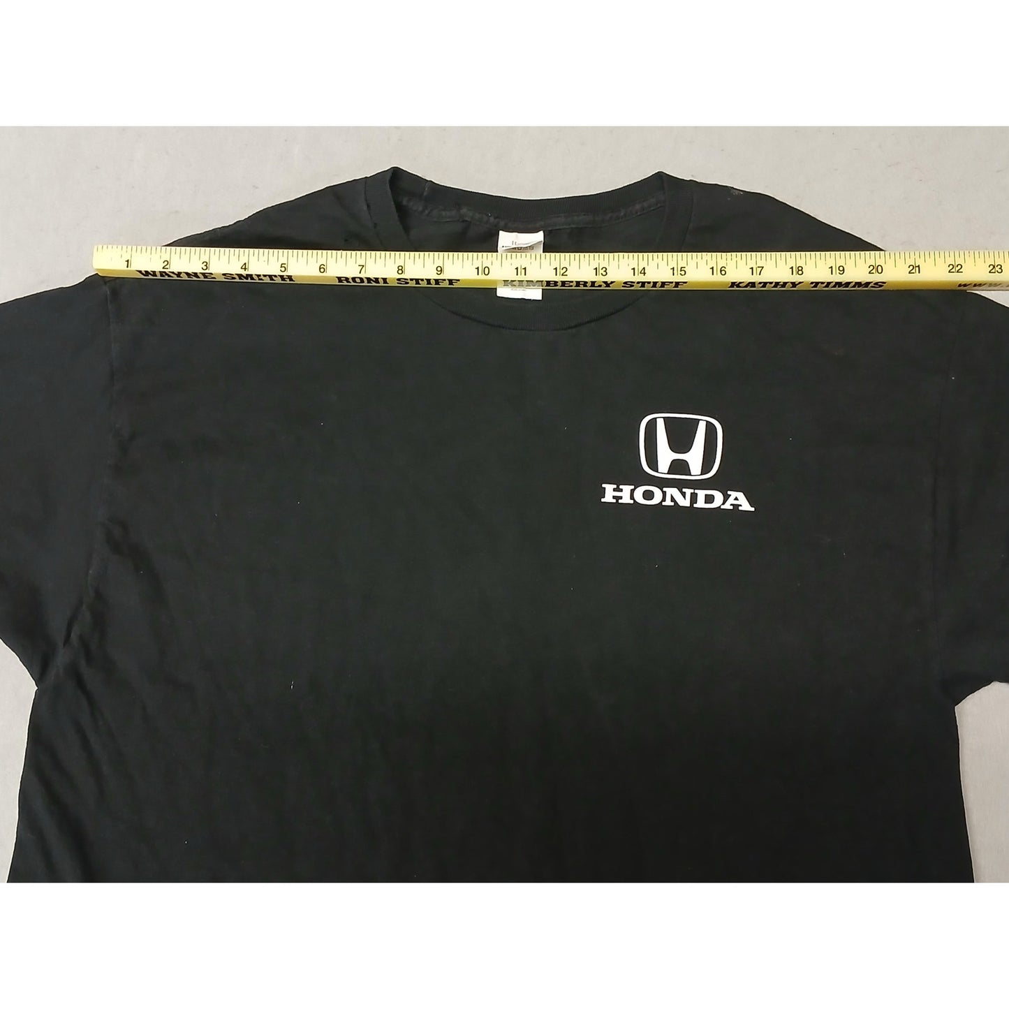 Hanes (XL) Black Honda Logo Short Sleeve Crew Neck Tee Shirt