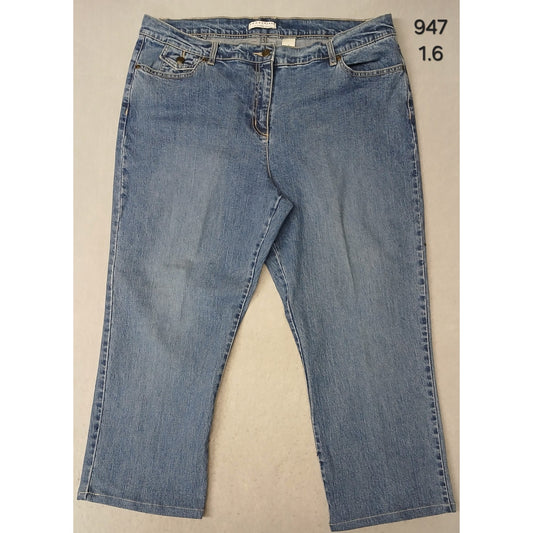 Crazy Horse (18) Women's Straight Leg Stretch Blue Denim Jeans