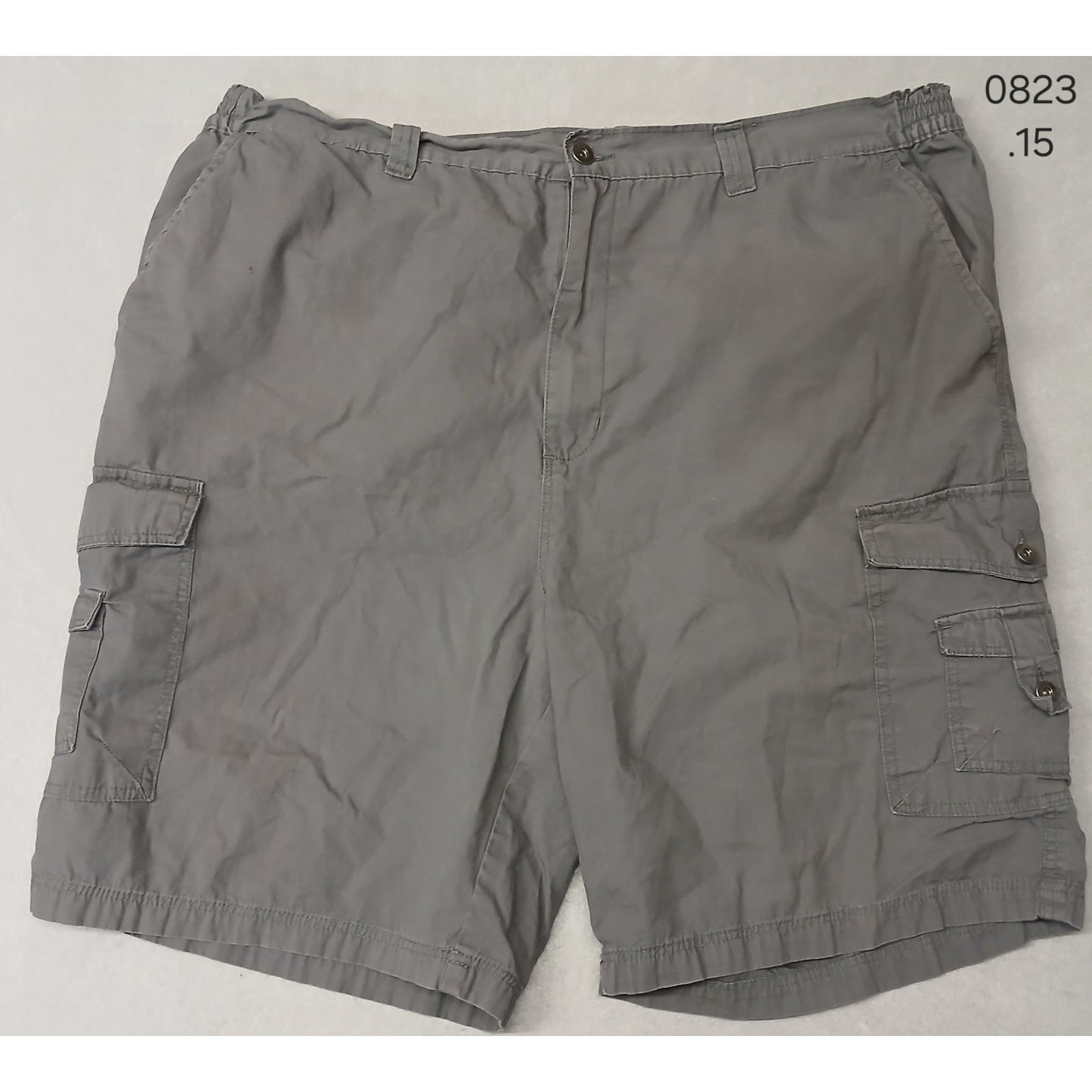 King Size (46) Men's Gray Cargo Style Relaxed Shorts