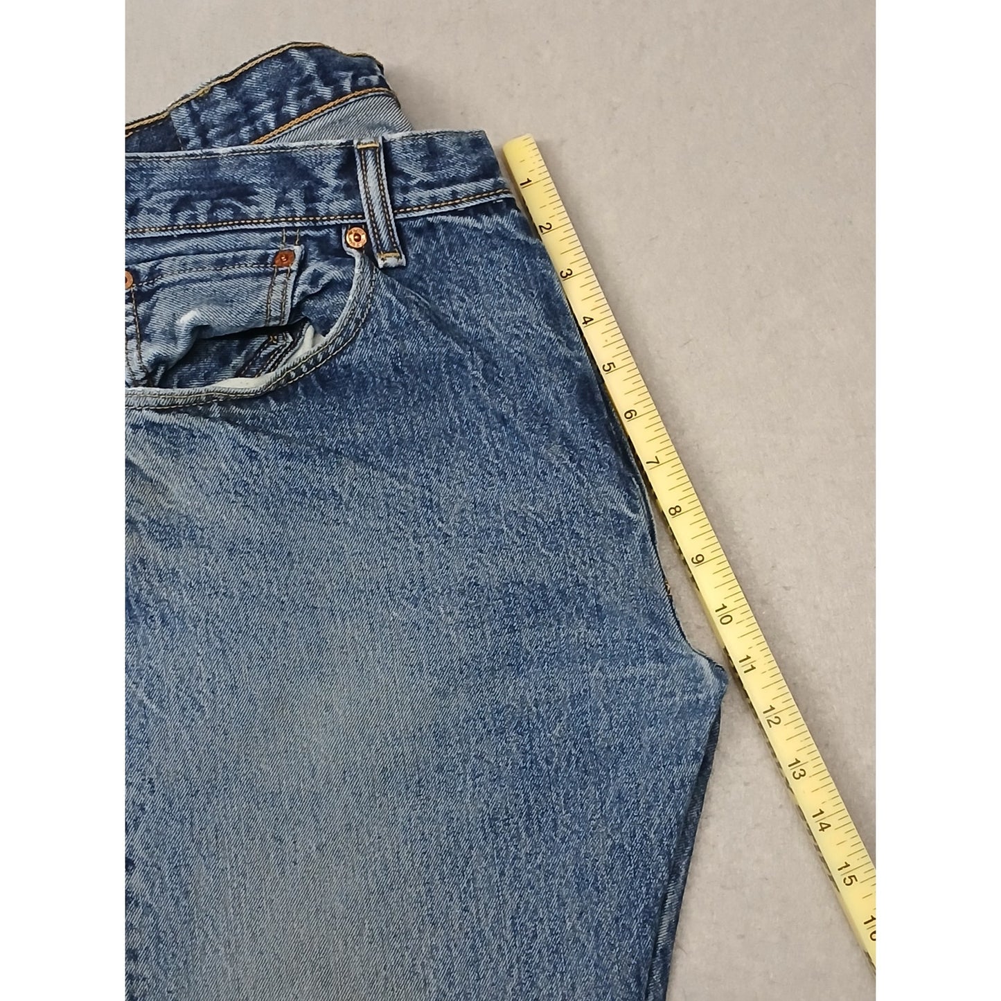 Levi's 501 (38x32) Original Fit Straight Blue Denim Jeans