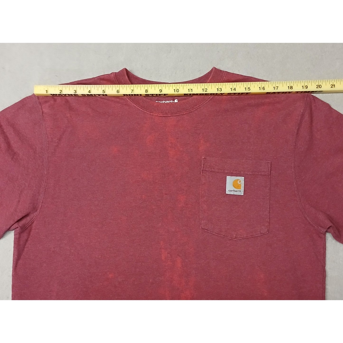 Carhartt K87 (Medium) Burgundy Pocket Short Sleeve TShirt