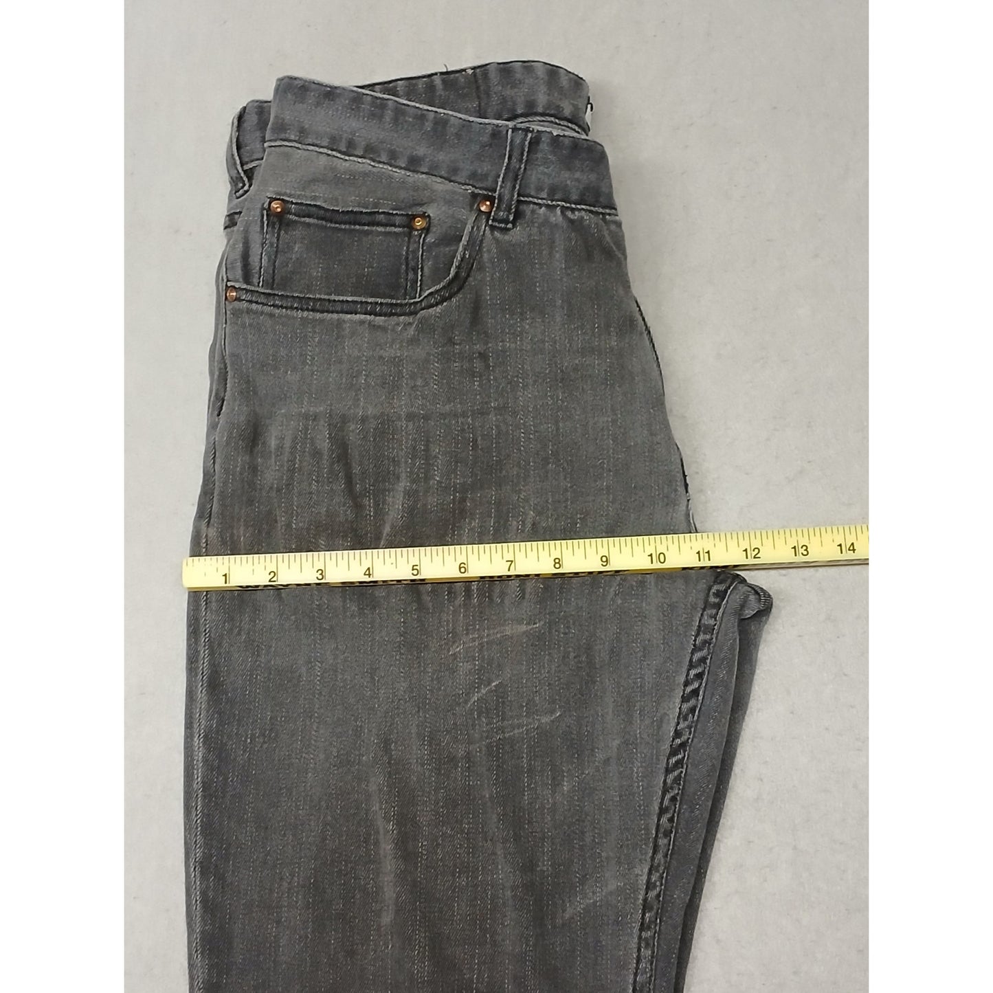 Five Four (34) Black Relaxed Straight Distressed Denim Jeans