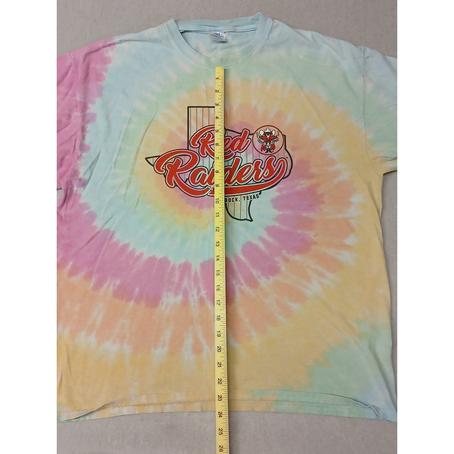 Port & Company (XL) Pastel Tie-Dye Texas Tech Tee Shirt