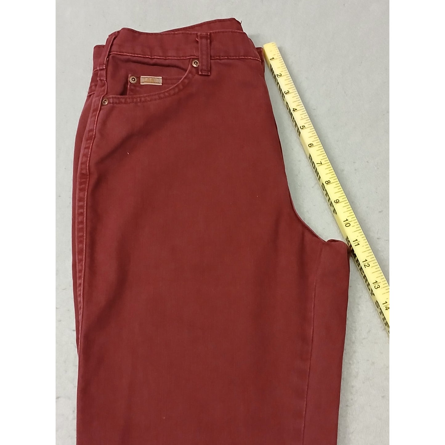 Lee (10L) Vintage Burgundy High Rise Tapered Leg Denim Jeans