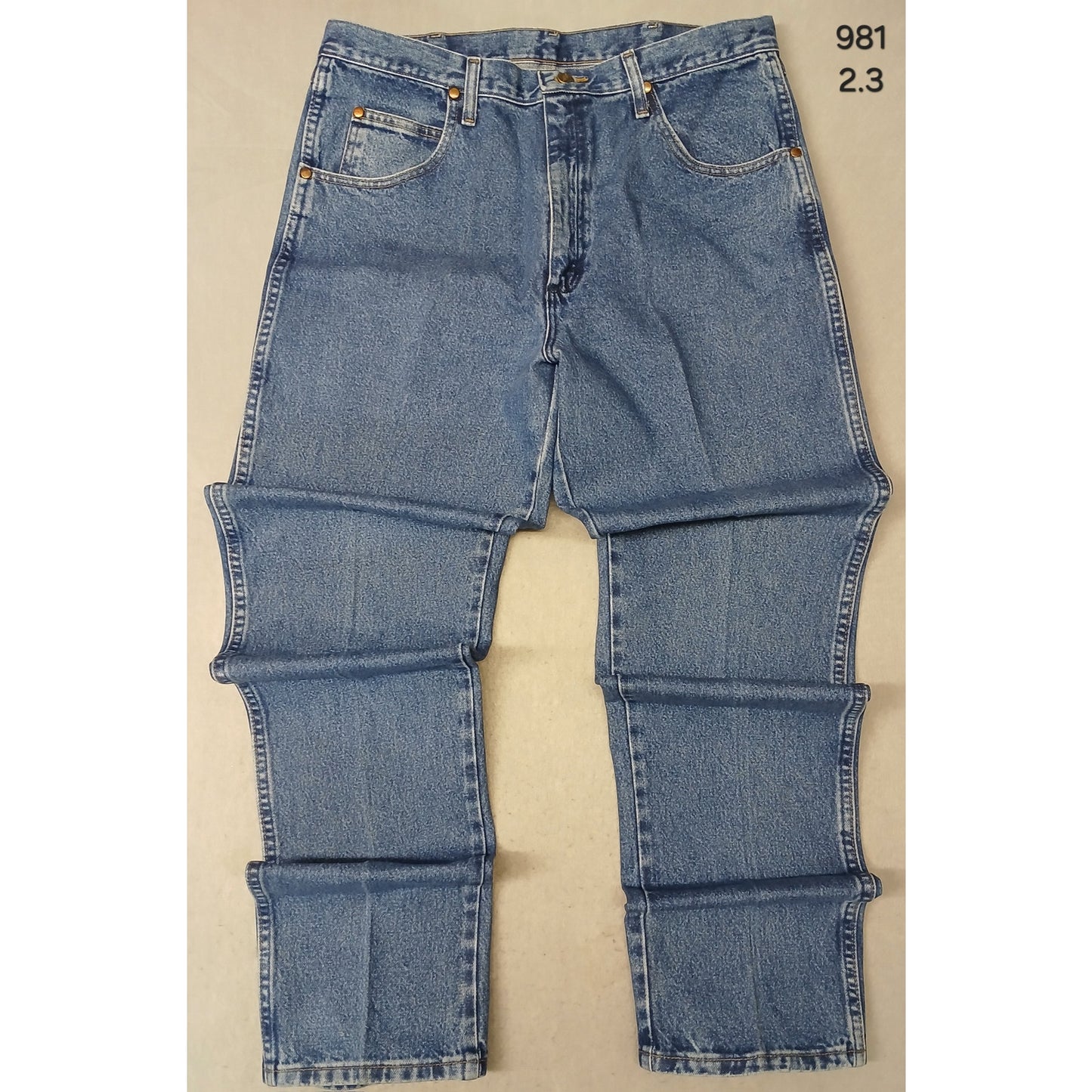 Wrangler (36x38) Cowboy Cut Straight Leg Blue Denim Jeans