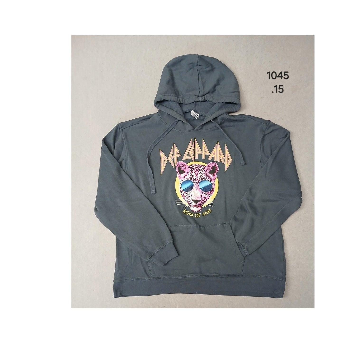 Def Leppard (2XL) Gray Cotton Blend Pullover Hoodie