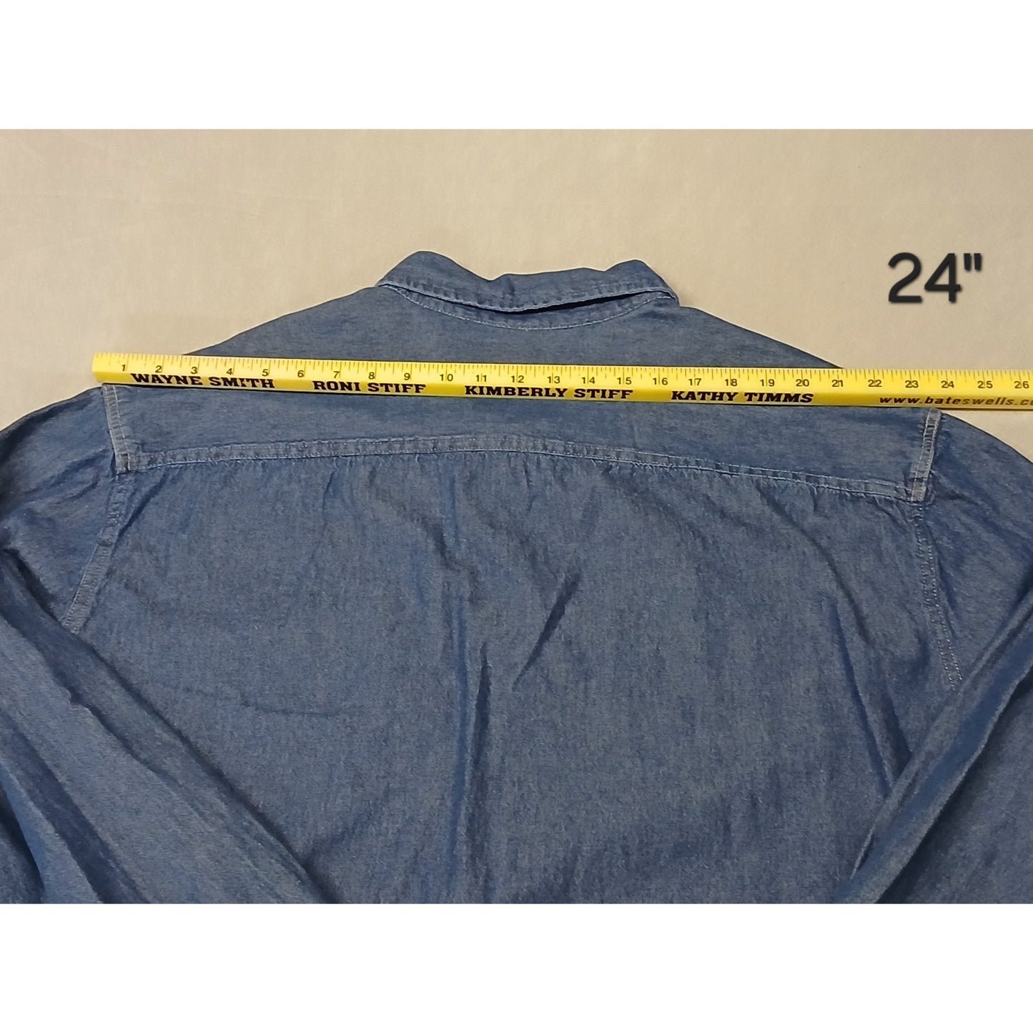 Port & Company (5XL) Men's Slim Fit Dark Denim Jean Shirt
