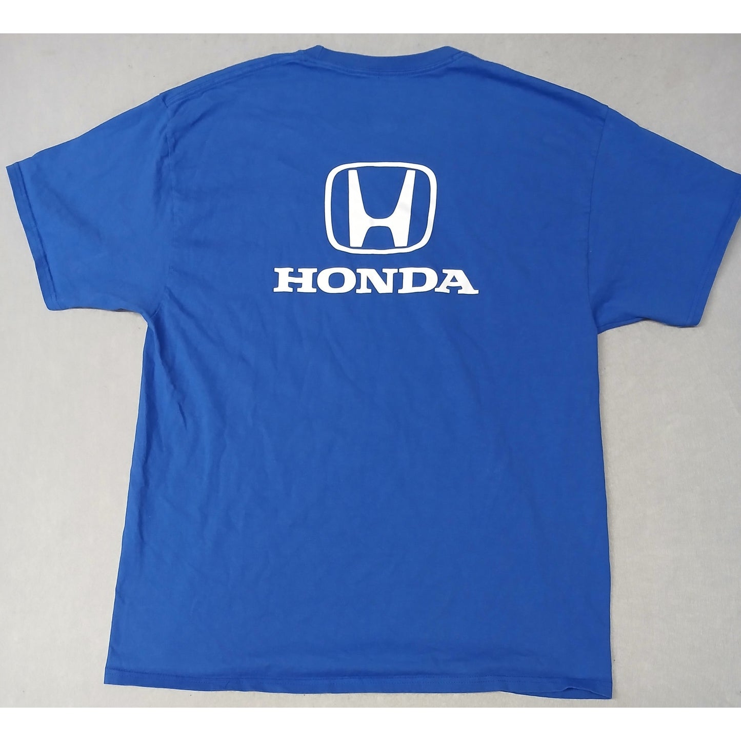 Hanes (XL) Blue Honda Logo Short Sleeve Crew Neck Tee Shirt