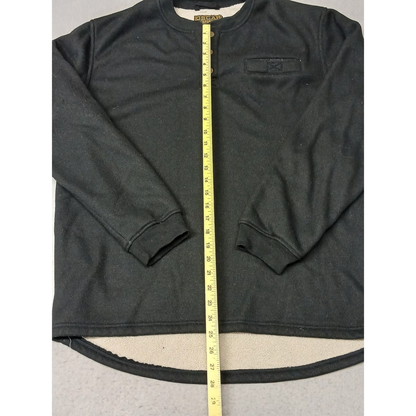 Oscar Sports (Large) Black Vintage Insulated Sweatshirt